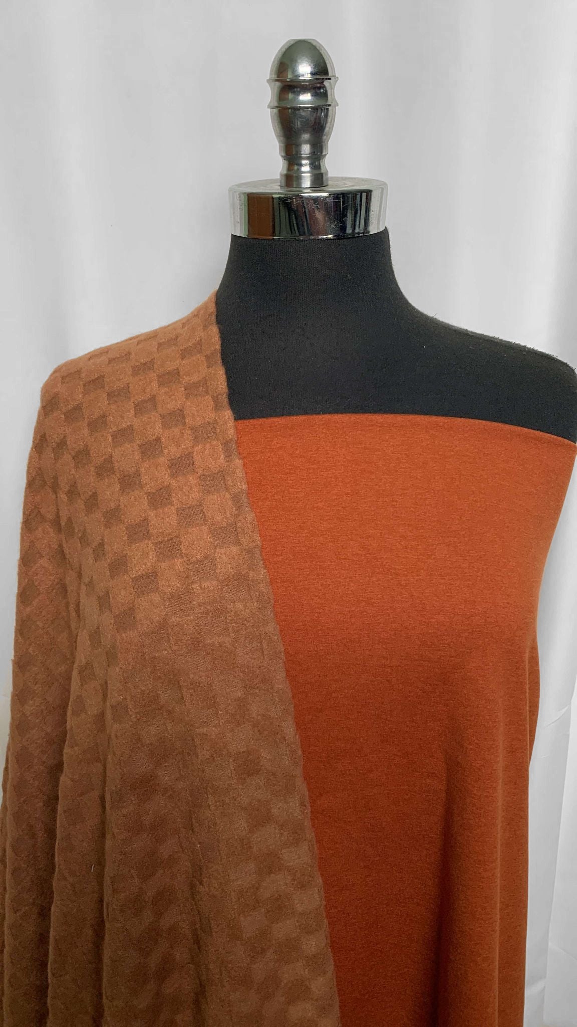 TEXTURED RUST BUNDLE : 1+YD Rust Peached PF & 2YD Textured Jacquard : A25698