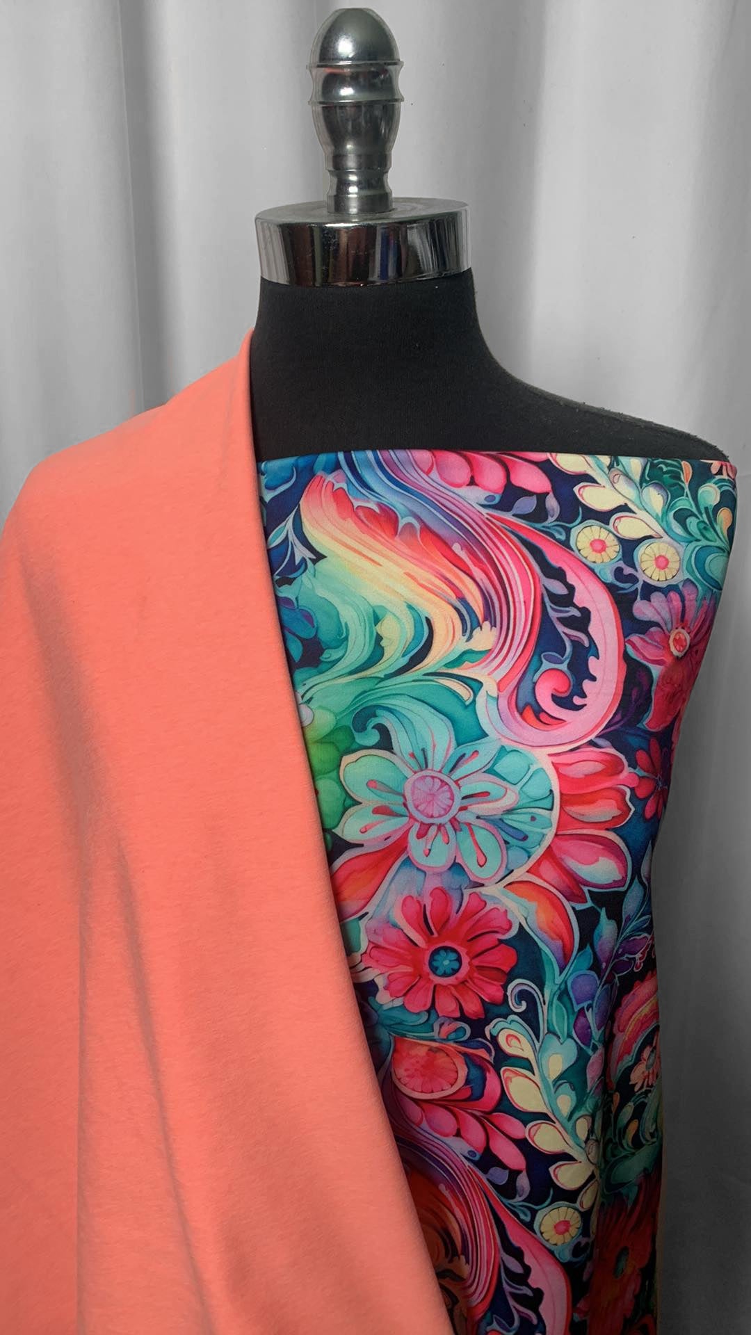 Peach Paisley Scarf