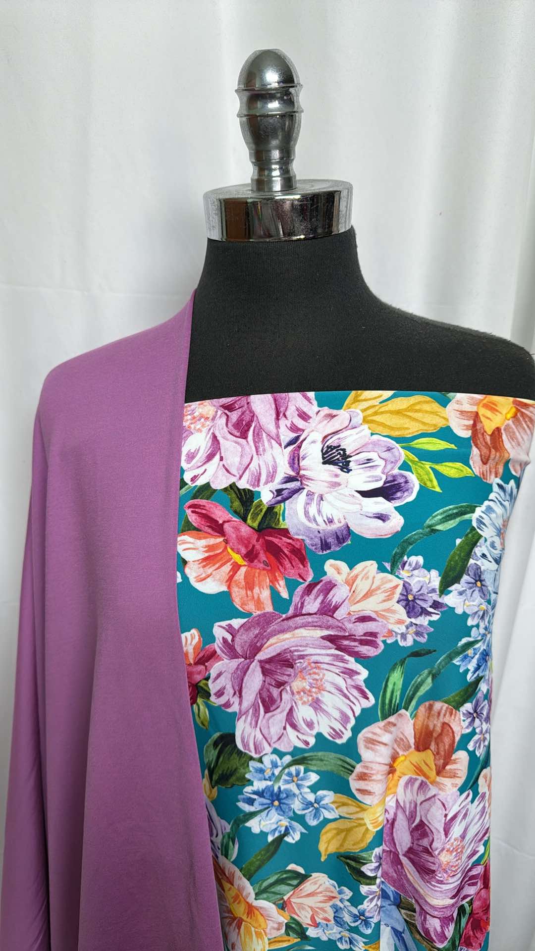 IRISH HEATHER/FLORAL BUNDLE : 1YD Floral N/S & 1.5YD Irish Heather Peached PF : A27347
