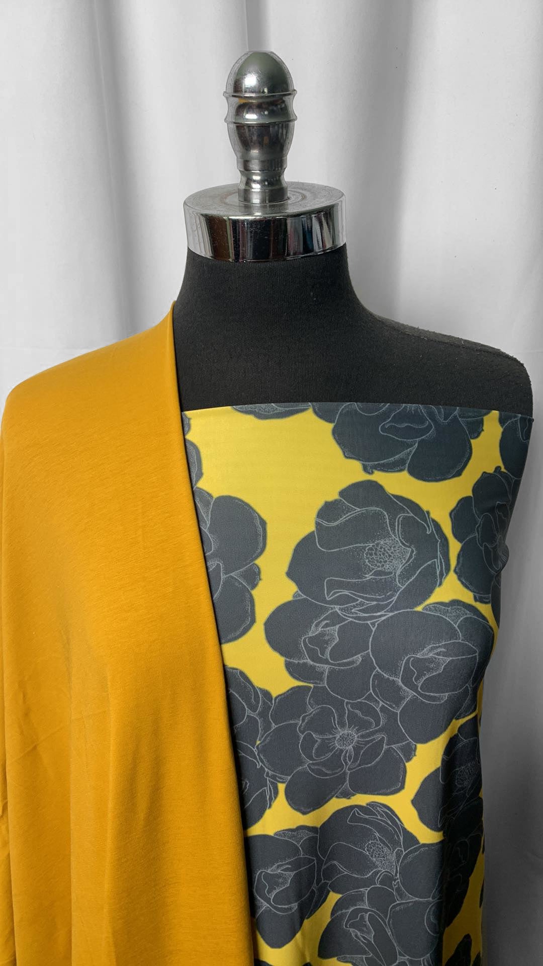 MUSTARD/FLORAL BUNDLE : 2YD Yellow Floral N/S & 2YD Mustard MVC : A25075