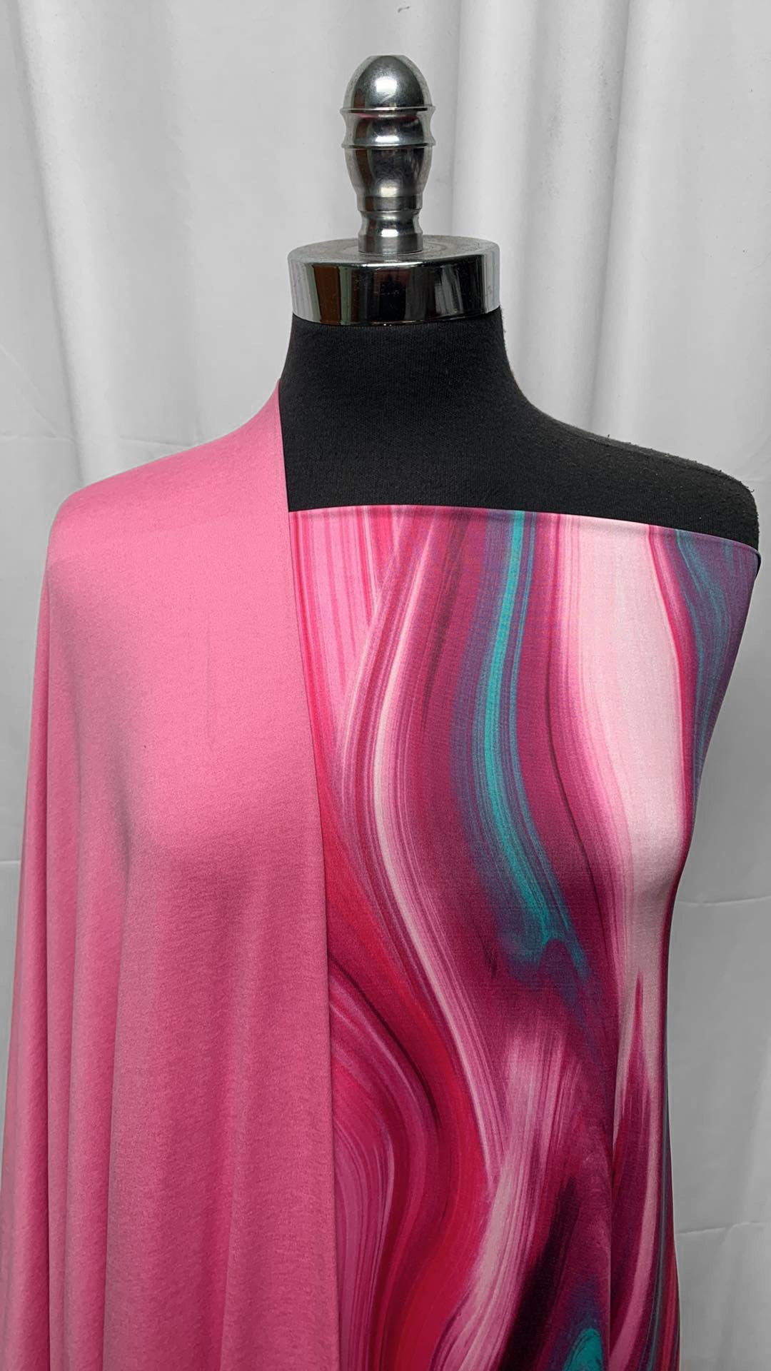PINK SWIRL BUNDLE : 3YD Pink Featherweight PF & 3YD Pink Swirl Venezia : A25259
