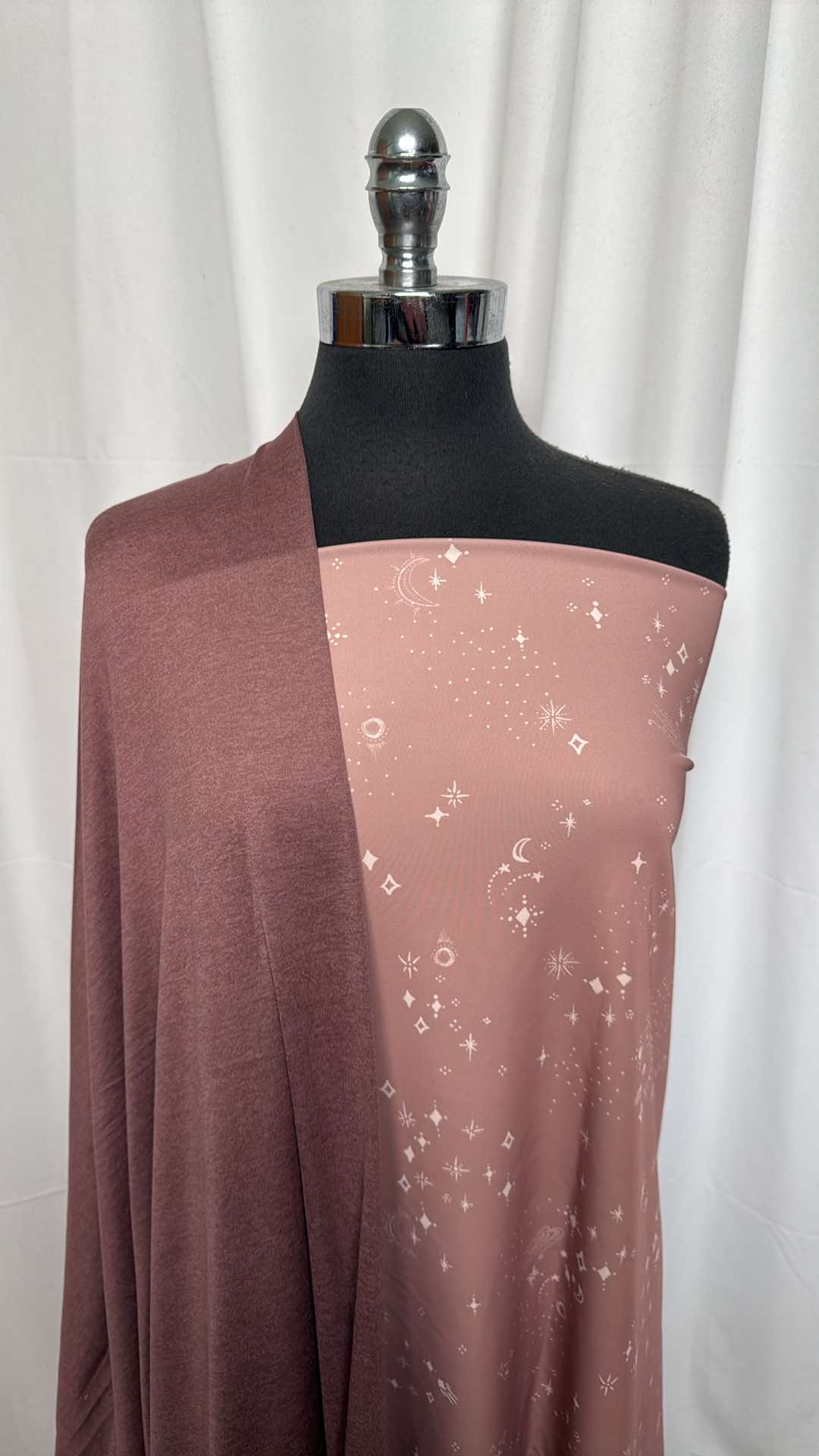 MAUVE CELESTIAL BUNDLE : 1+YD Mauve Celestial Yoga PF & 1YD Featherweight PF : A26458