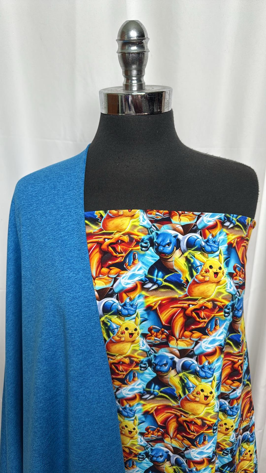 SKY-HAWAIIAN/POKEMON BUNDLE : 1.5YD Sky Dive/Hawaiian Ocean Peached PF & 1+YD Pokémon C/S : A27049