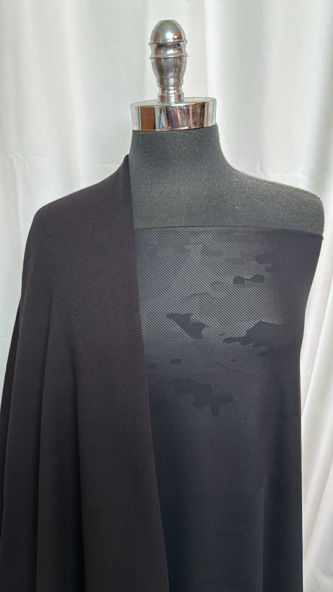 DOUBLE BLACK CAMO BUNDLE : 2YD Black Heavy C/P Brushed FT & 3.5YD Black Camo Brushed-Back PF : A27657