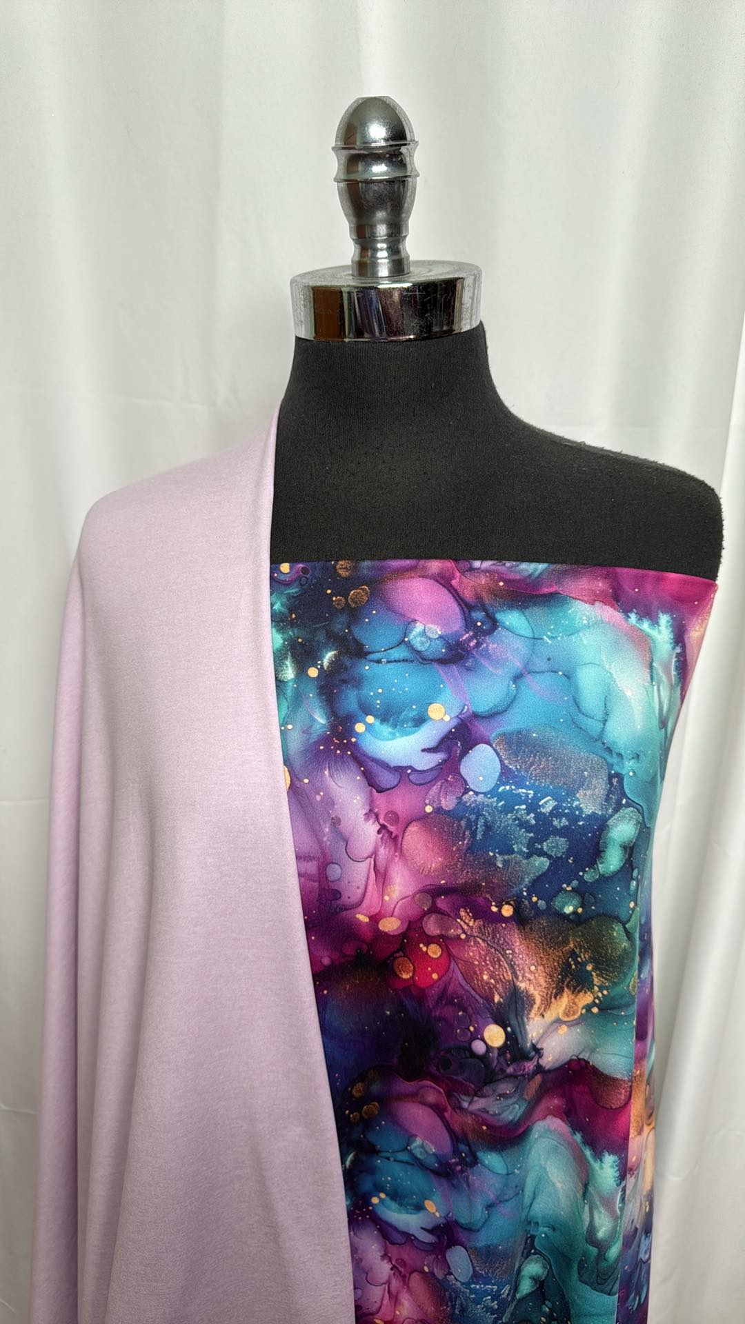 ORCHID-LILAC/GALAXY SWIRL BUNDLE : 2YD Orchid Ice/Lilac Snow Peached PF & 2YD Galaxy Swirl Peached PF : A27050
