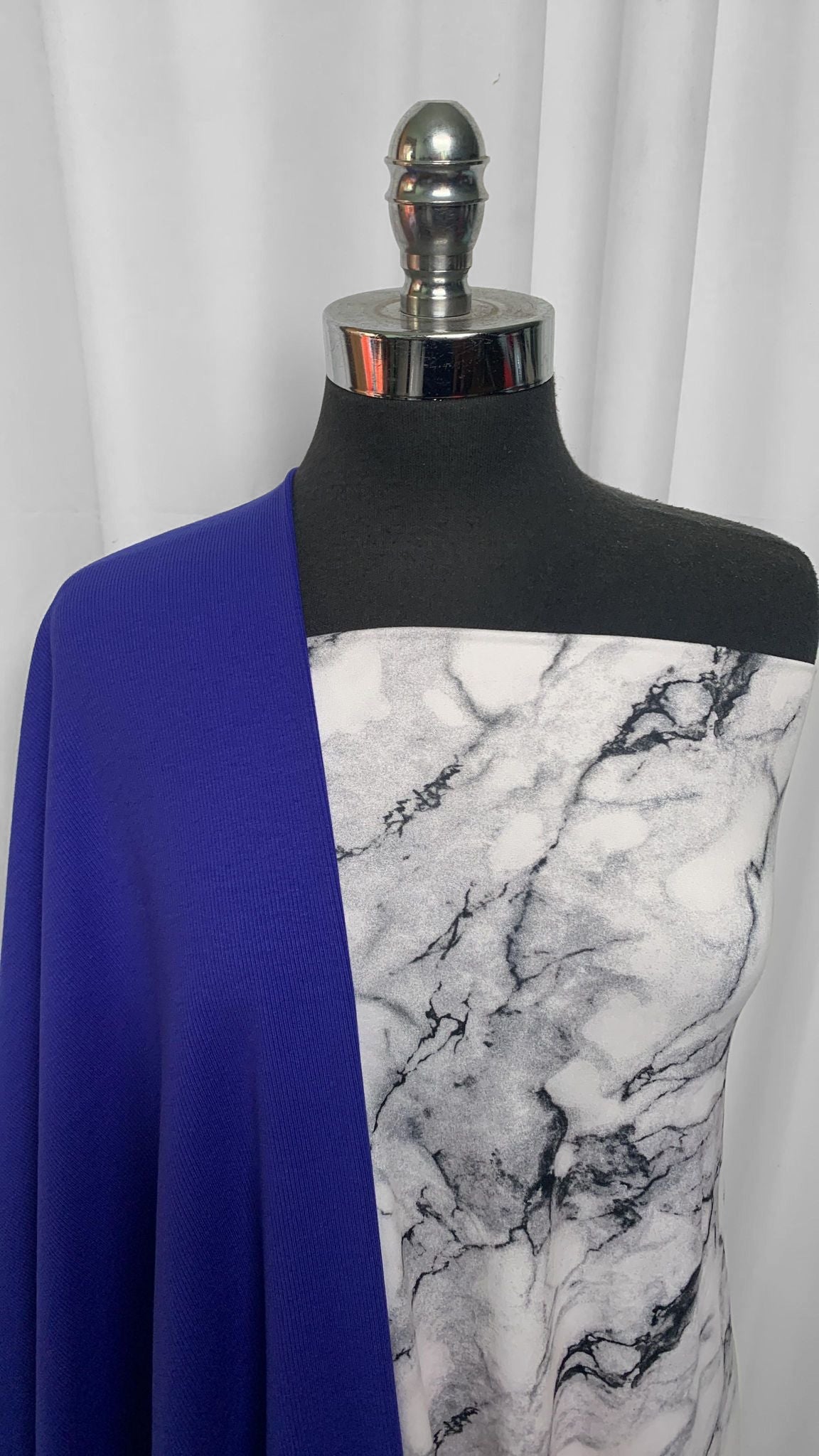 ROYAL/MARBLE BUNDLE : 2YD Marble DBP & 1YD Royal C/S Rib : A25561