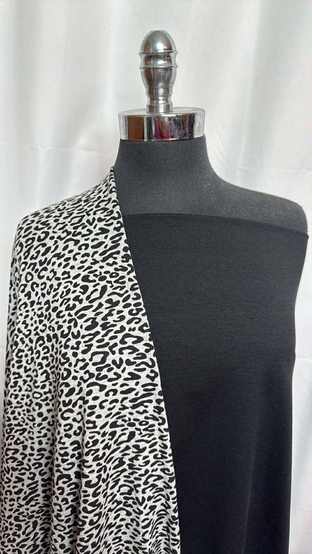 BLACK/LEOPARD BUNDLE : 1YD Black 2-Tone Peached PF & 2YD Leopard PRS FT : A29694