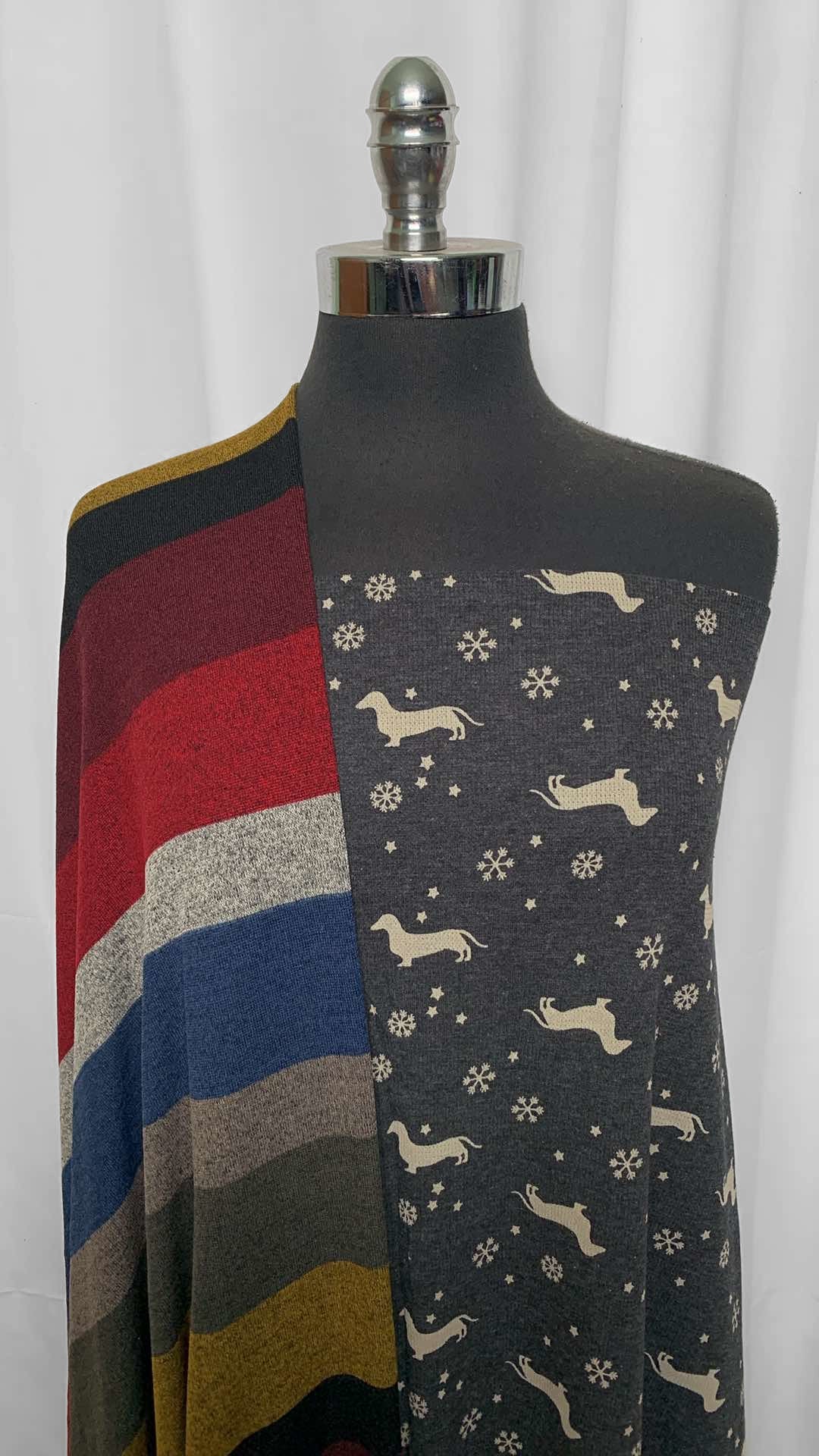 DOGS & STRIPES BUNDLE : 2YD Dogs Thermal & 2YD Stripe Hacci SK : A25831