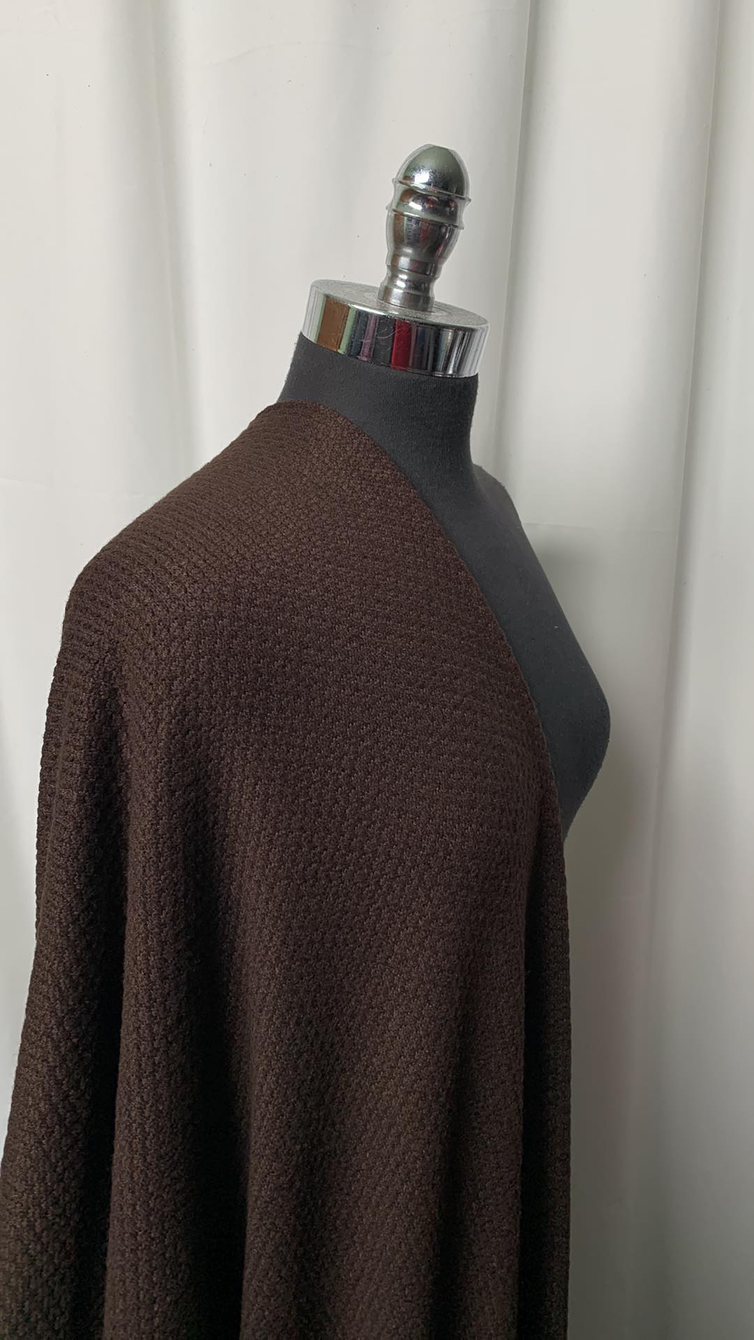 Dark Chocolate - Textured Sweater Knit - 3 Yard Cut