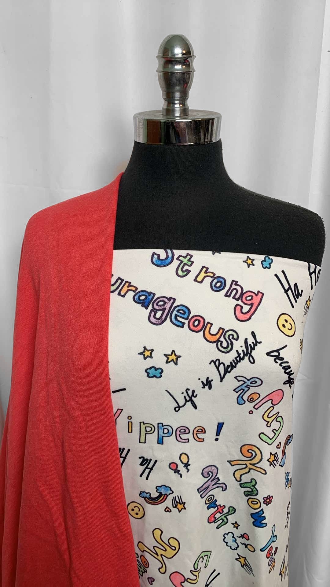 SOFT RED/WHITEBOARD BUNDLE : 2YD Whiteboard Words DBP & 1YD Soft Red Sweatshirt Fleece (72" Wide) : A25993