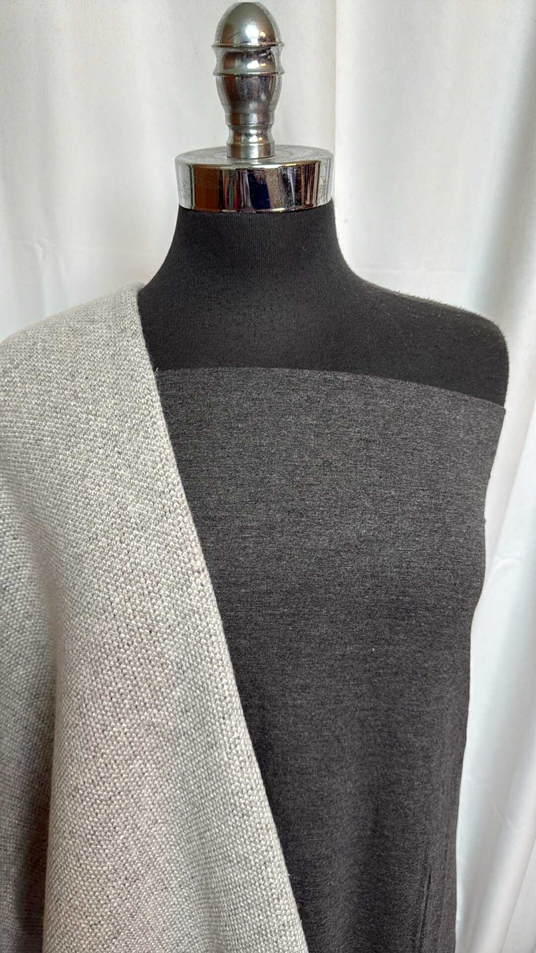 CHARCOAL/WOOL-BLEND BUNDLE : 2YD Charcoal Bamboo C/S FT & 2YD Heavy Wool-Blend : A28539