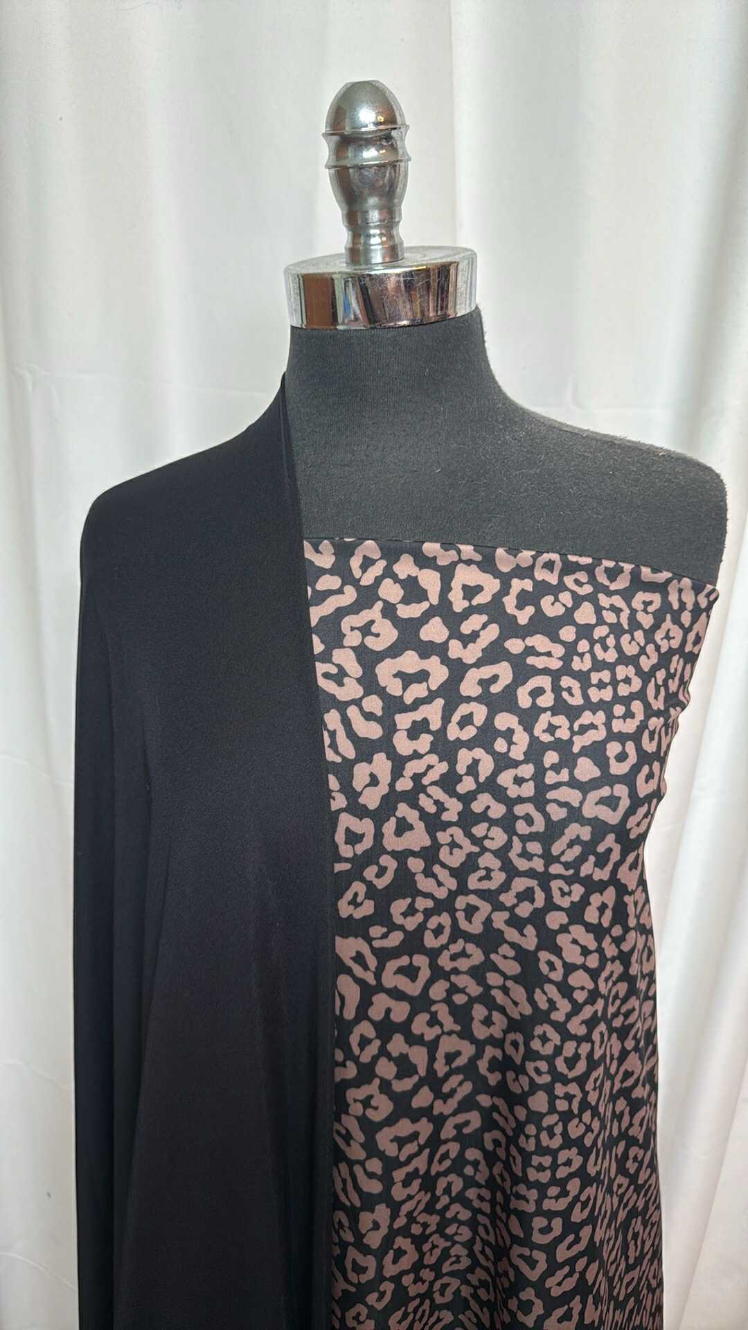 BLACK CAT BUNDLE : 1+YD Leopard N/S & 2YD Black 4-Way Swim Lining : A27592