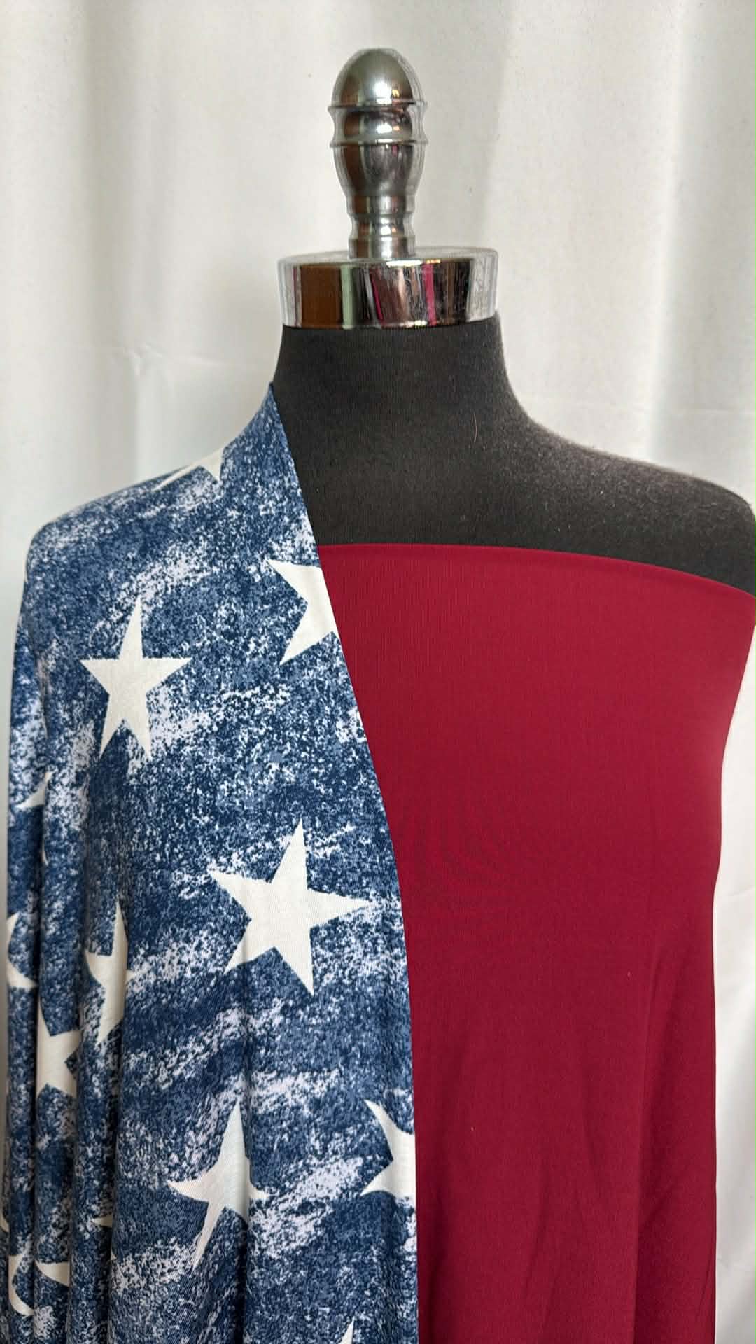 DEEP RED/DISTRESSED STAR BUNDLE : 2YD Deep Red Yoga PF & 2YD Distressed Star Modal : A29865