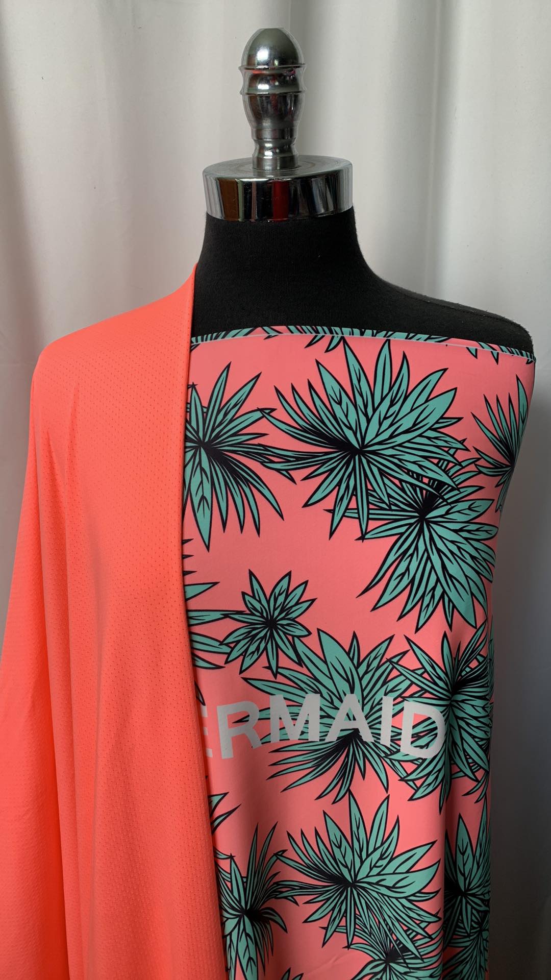 NEON MERMAID BUNDLE : 2YD Tropical Mermaid Panels N/S & 2YD Neon PF Mesh : A1405