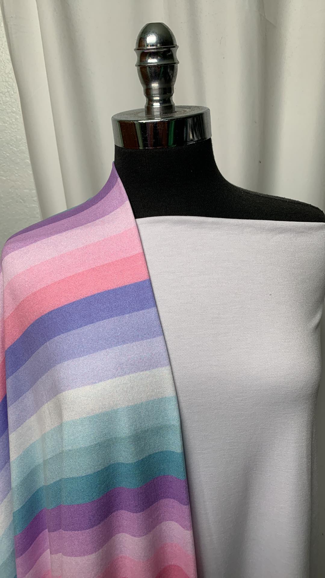 PASTEL STRIPE BUNDLE : 2YD Pastel Stripe Oakley SK & 2YD White PRS FT : A1738