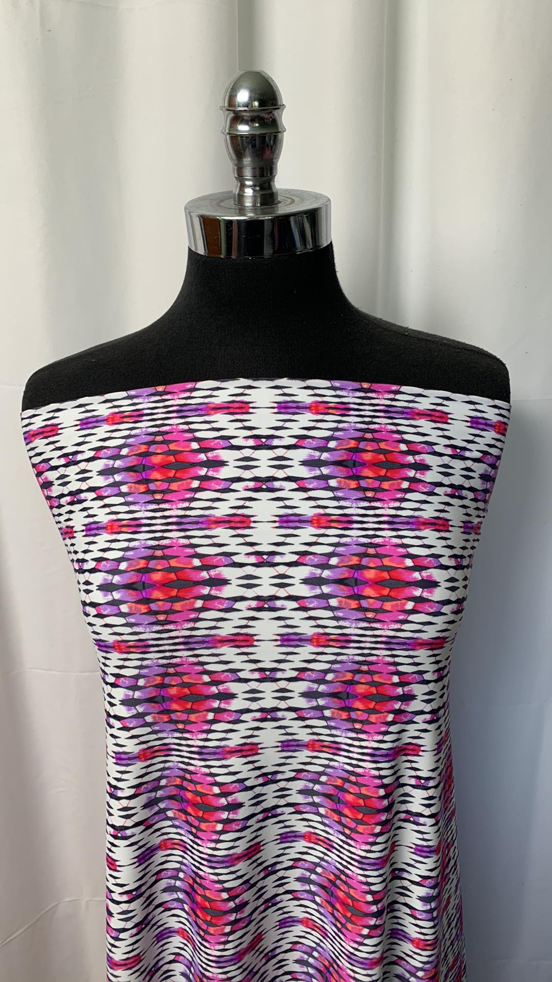 Diamond Lines - Nylon Spandex - 2 Yard Cut