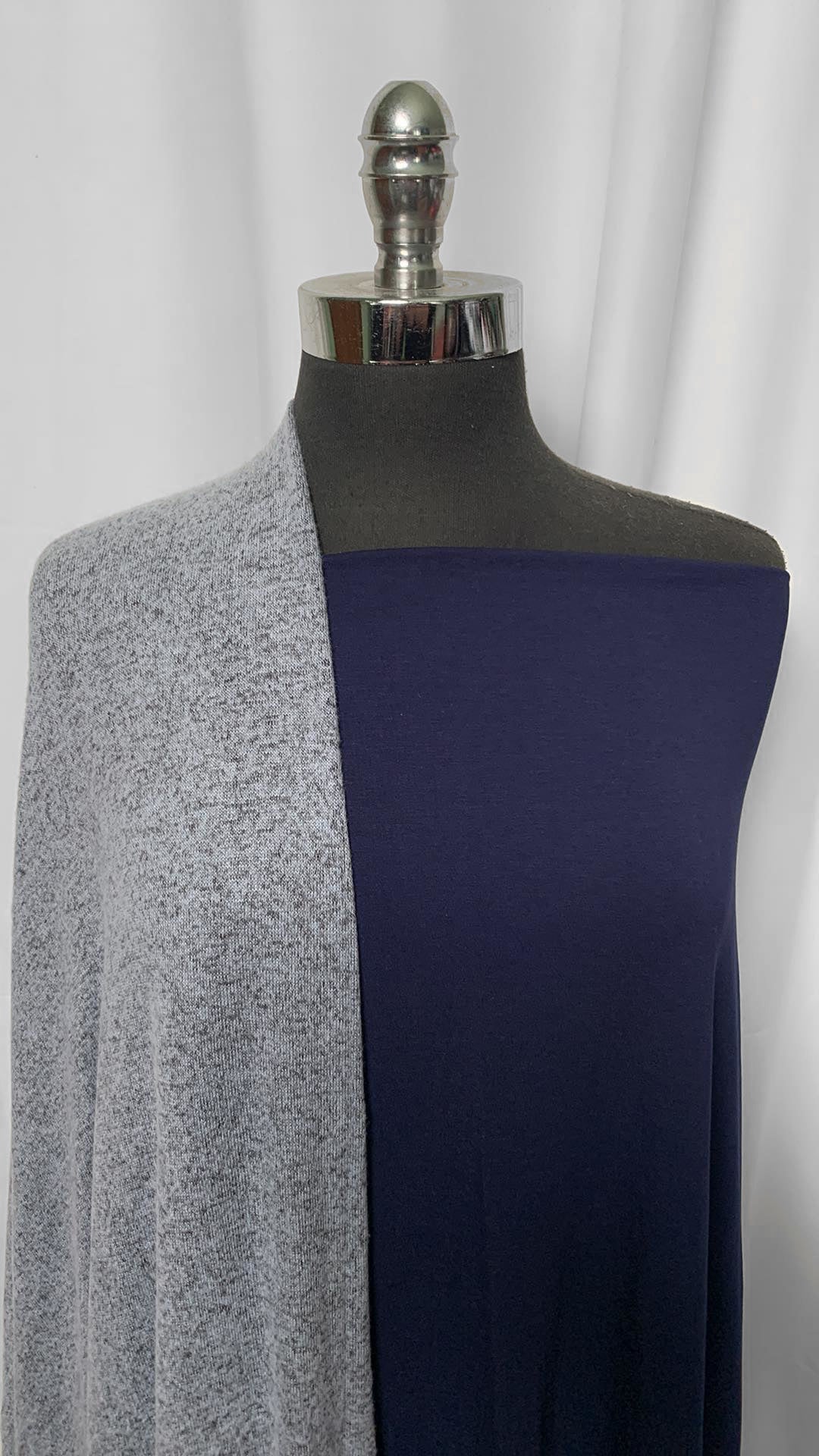 NAVY/BLUE HACCI BUNDLE : 2YD Navy MVC & 2YD Blue Brushed Hacci SK : A2434