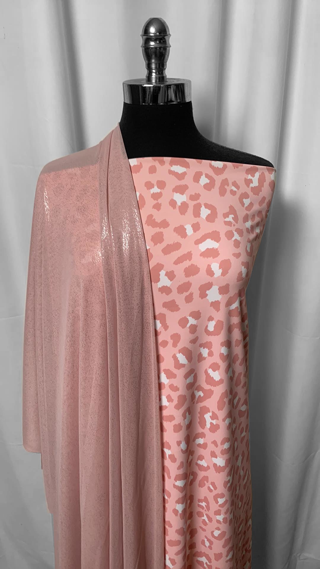 MESH/LEOPARD BUNDLE : 2YD Pink Leopard PF & 2YD Pink Foil Mesh : A2416