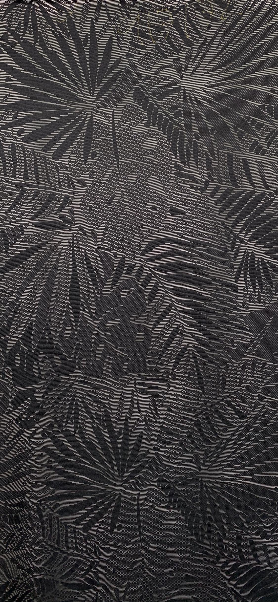 Black Tropical - Stretch Mesh - By the Yard
