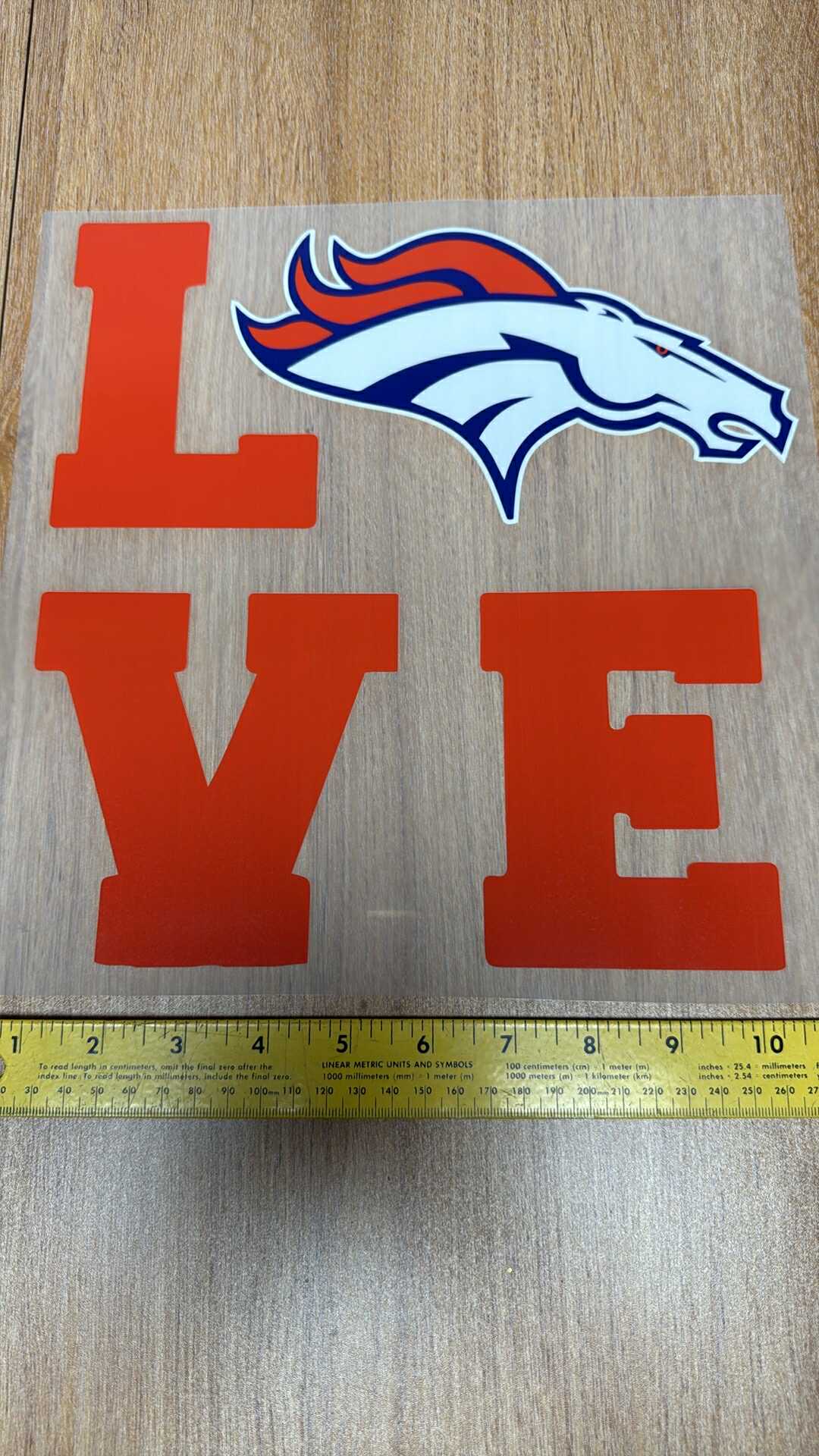 Love Broncos - Iron On Decal - Sold Individually