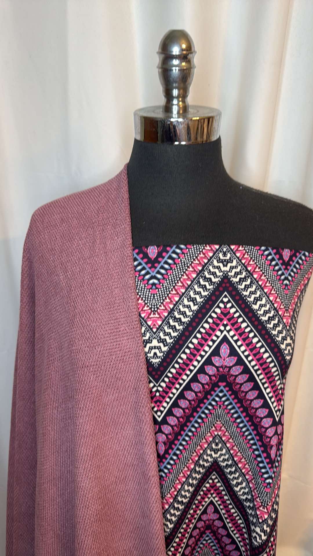 GEO CHEVRON BUNDLE : 2YD Solid Chenille & 2YD Geo Chevron DBP : A26734