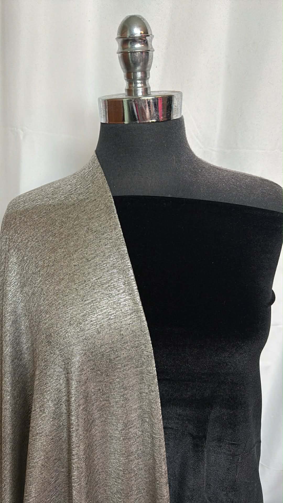 BLACK VELVET/FOIL SWEATER BUNDLE : 2YD Black Stretch Velvet & 2YD Light-Weight Foil SK : A29866