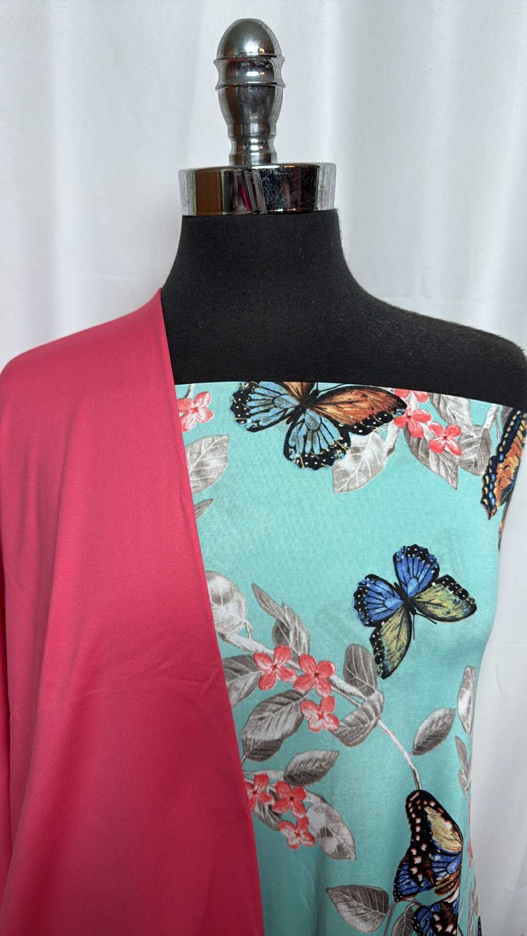 CORAL/BUTTERFLY BUNDLE : 2YD Butterfly Venezia & 1YD Coral Brushed-Back PF : A29112