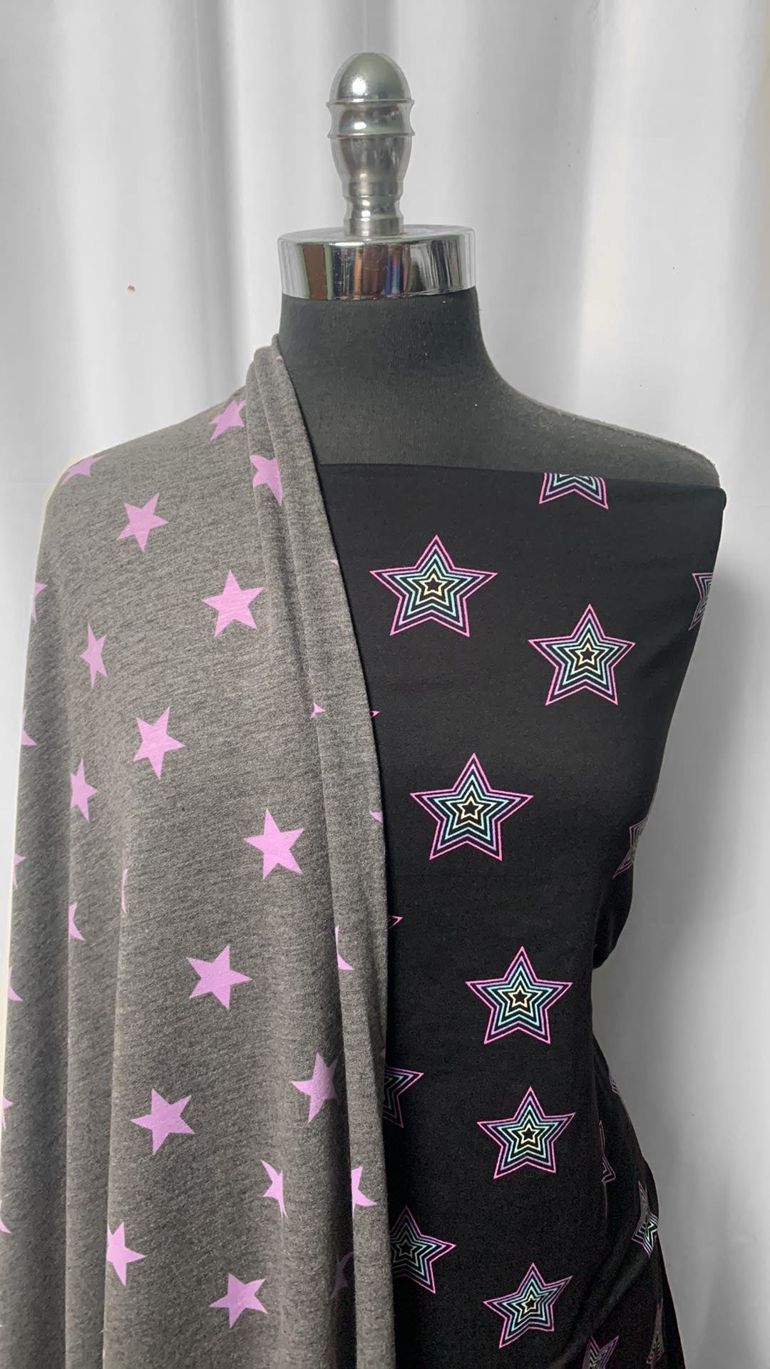DOUBLE STAR BUNDLE : 2YD Grey/Lilac Star FT & 2YD Nested Star DBP : A2362