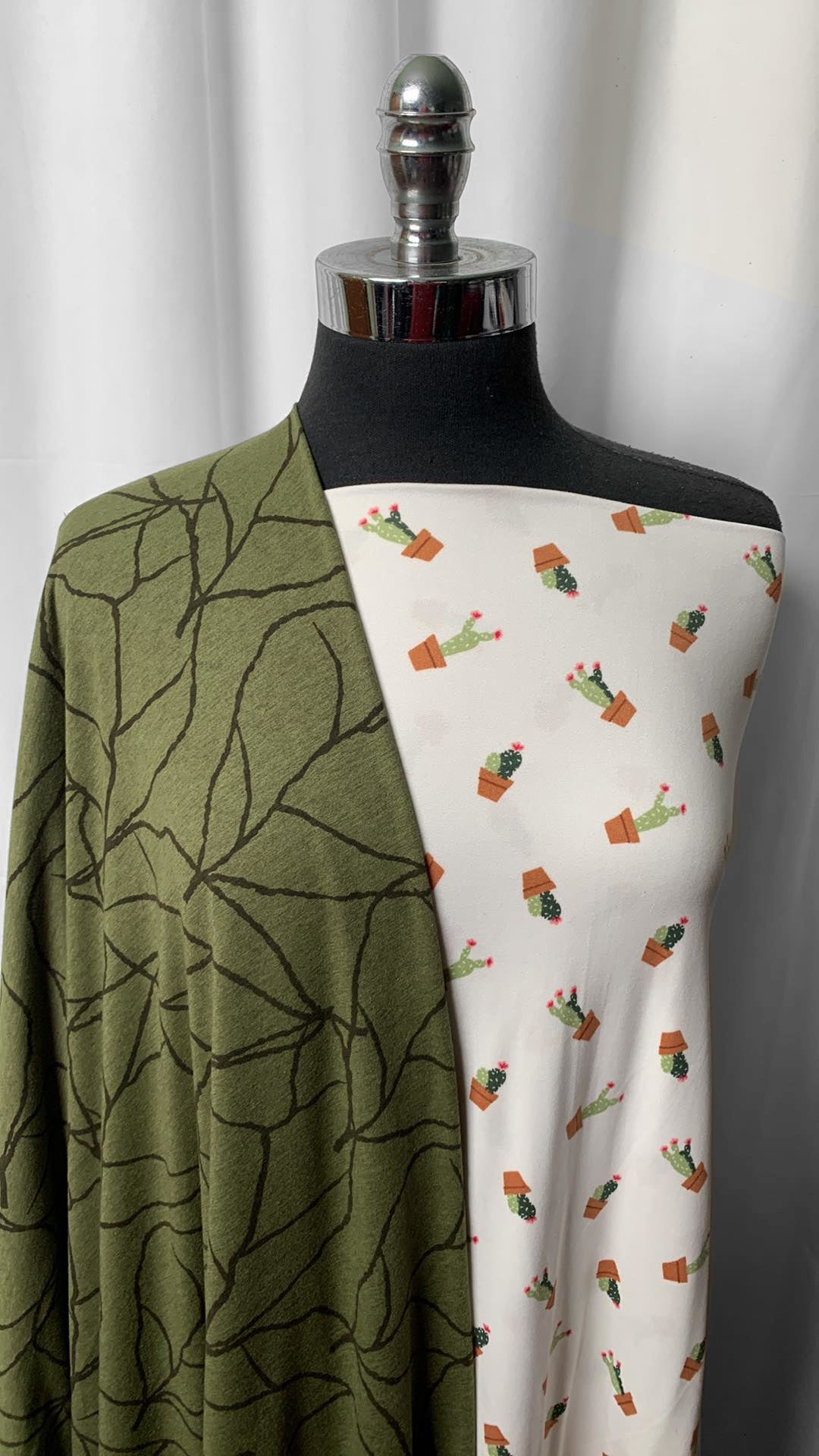 LEAVES/CACTI BUNDLE : 2YD Leaves Bamboo/Poly & 2YD Cacti DBP : A25028