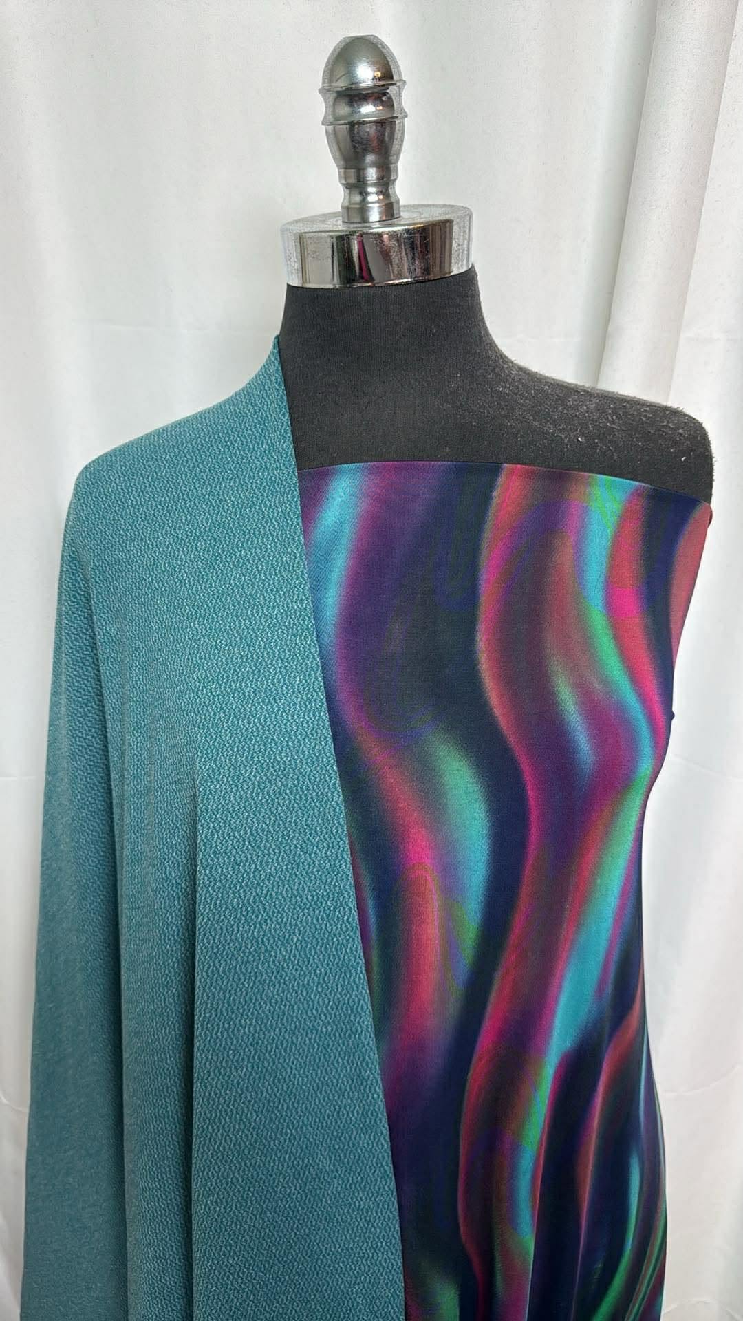TEAL/AURORA BUNDLE : 2YD Aurora Venezia & 2YD Teal Jacquard PF : A30533
