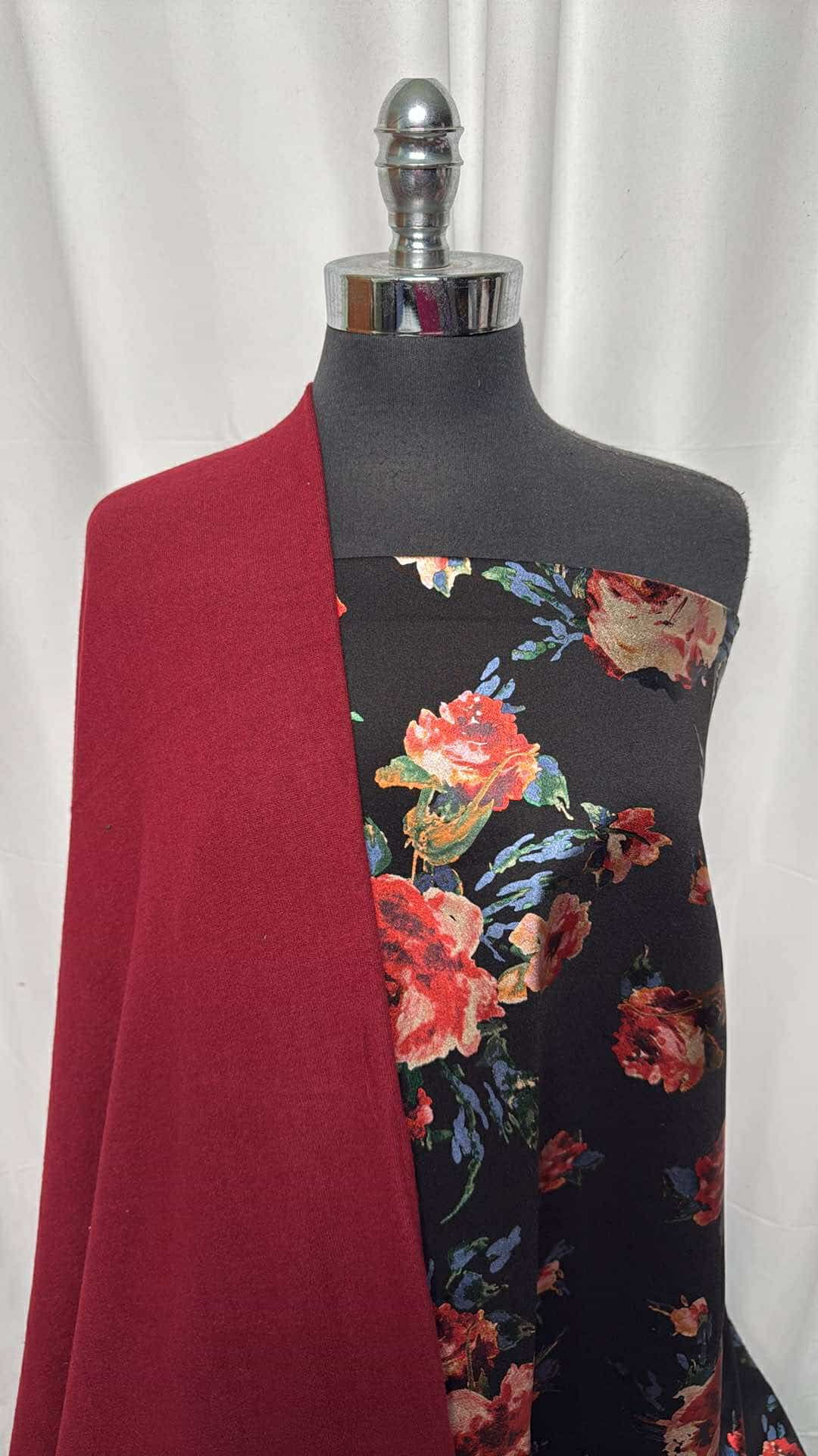 FOIL FLORAL BUNDLE : 3YD Foil Floral Scuba & 2YD Super Soft Brushed Hacci SK : A26545