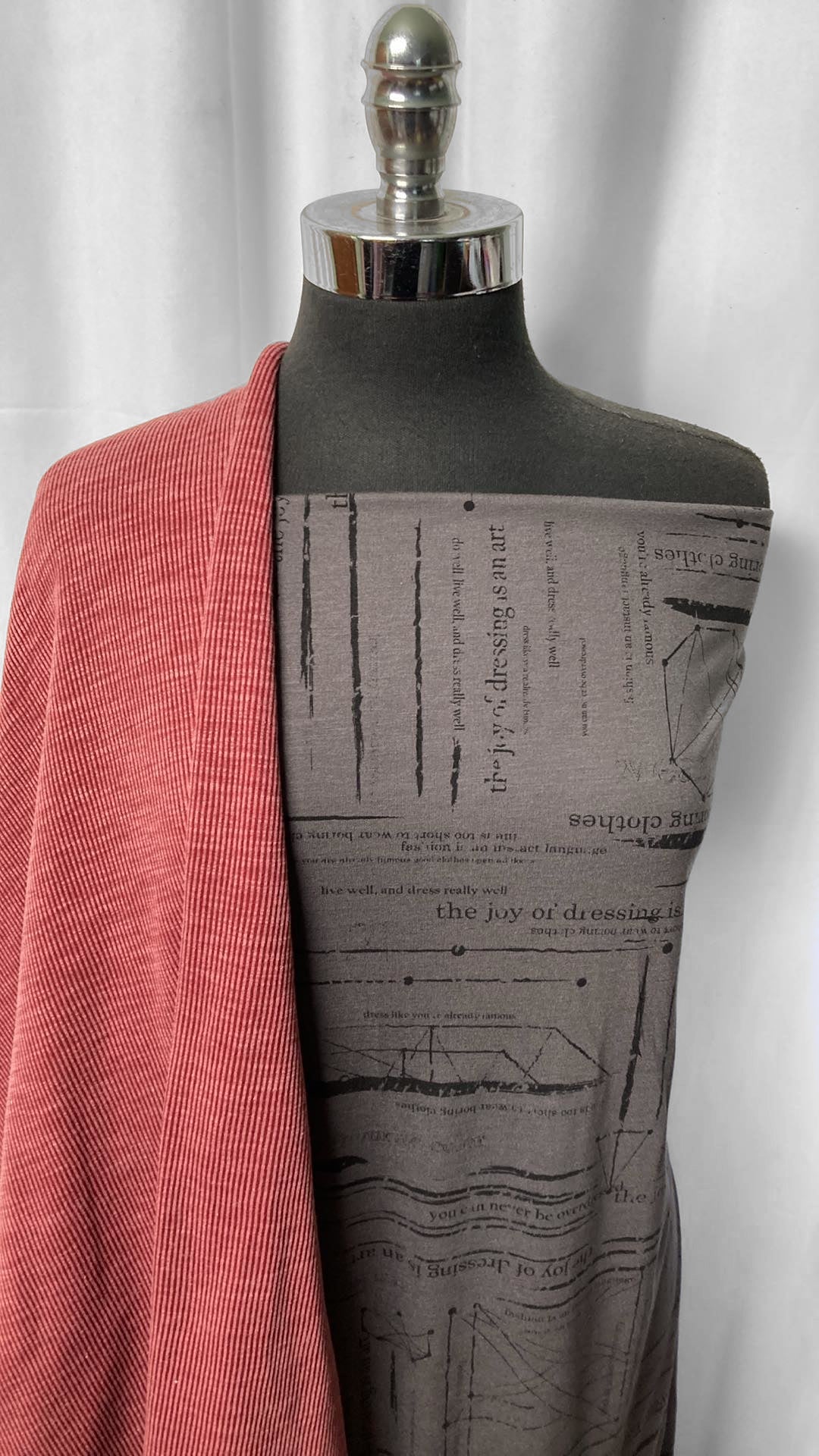 JOY of DRESSING/SANDWASH BUNDLE : 2YD Joy of Dressing Bamboo/Poly & 2YD Sandwash Rib (Brushed Reverse) : A25119