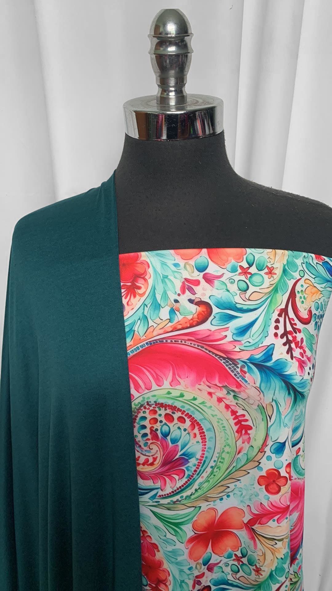 LUNAR TEAL/PAISLEY BUNDLE : 2YD Day Paisley PF & 1YD Lunar Teal Heather Featherweight PF : A25497
