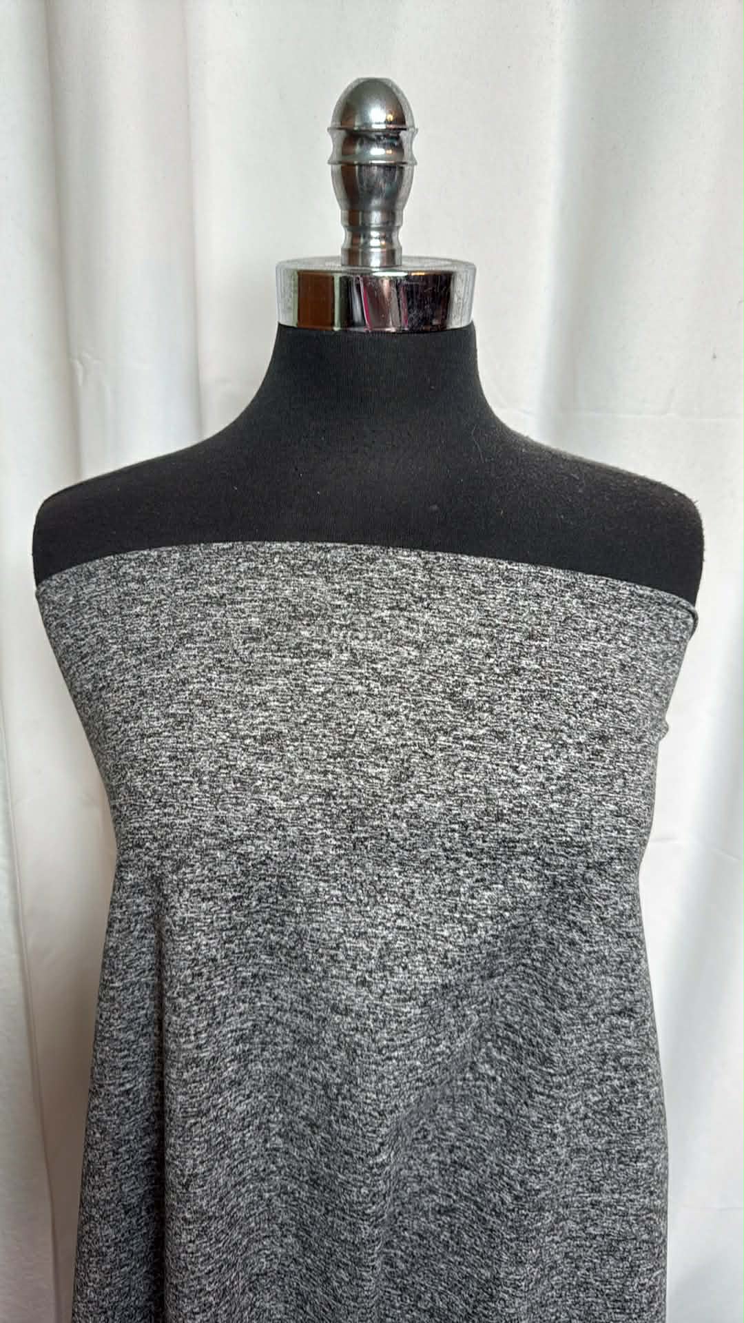 Black/White - Mid-Weight Peached Performance - By the Yard