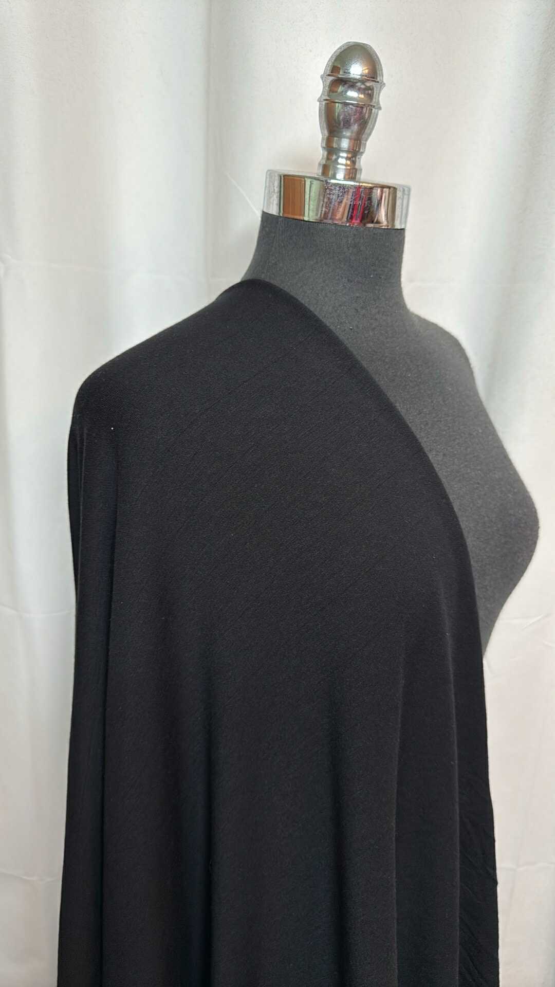 Black - PRS Brushed French Terry - By the Yard