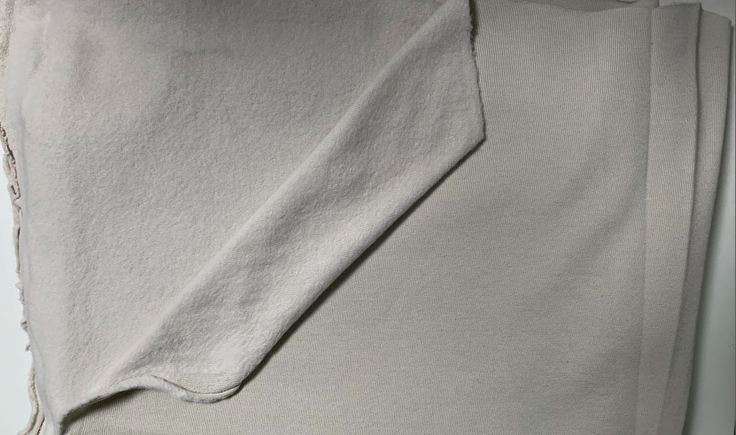 Bone - Sweatshirt Fleece - 1 Yard Cut