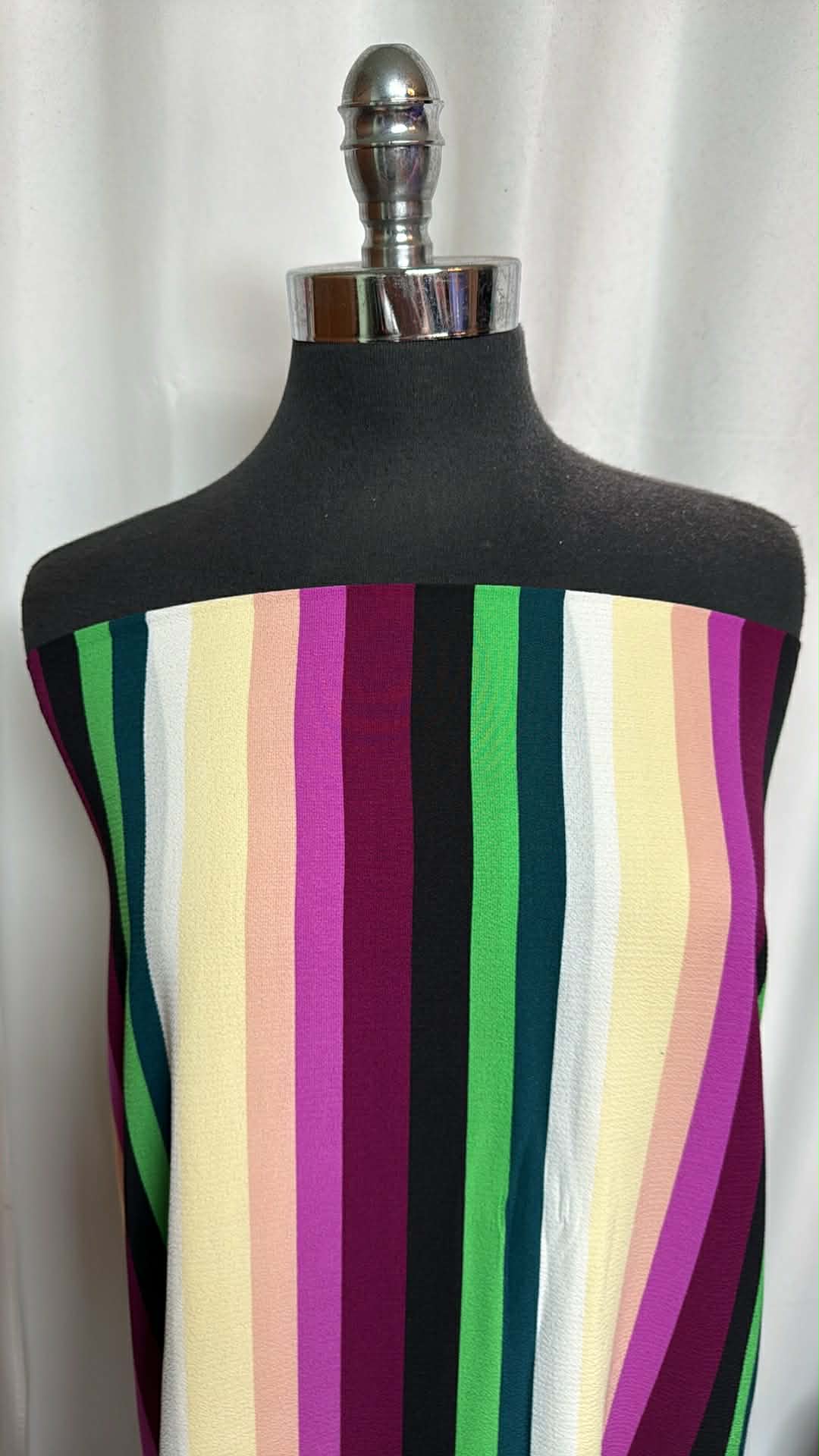 Variegated Vertical Stripe - Bubble Crepe - 2 Yard Cut