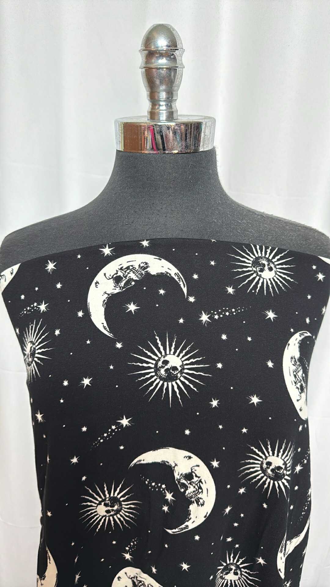Black Sun & Moon - Cotton/Spandex - 2 Yard Cut
