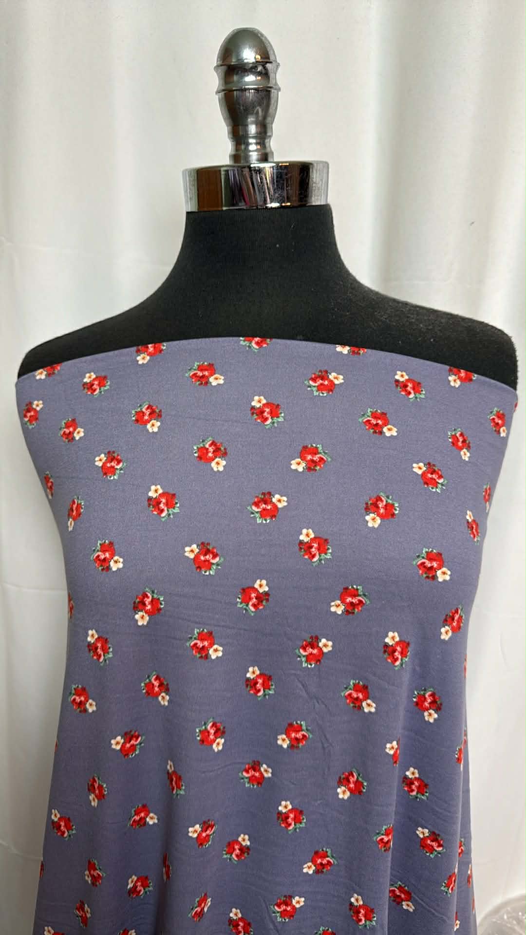 Ditsy Floral - Double Brushed Poly Spandex - 2 Yard Cut