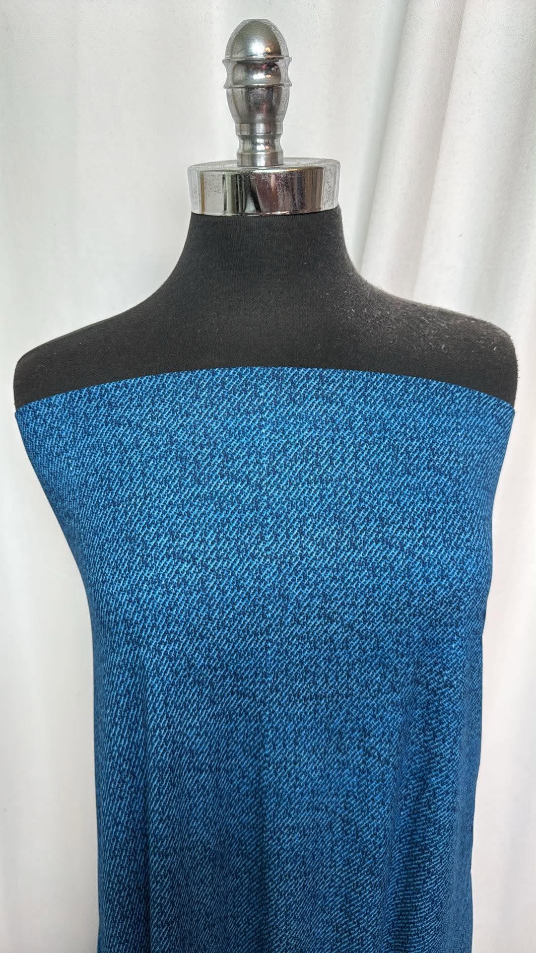 "Denim" - Double Brushed Poly Spandex - 2 Yard Cut