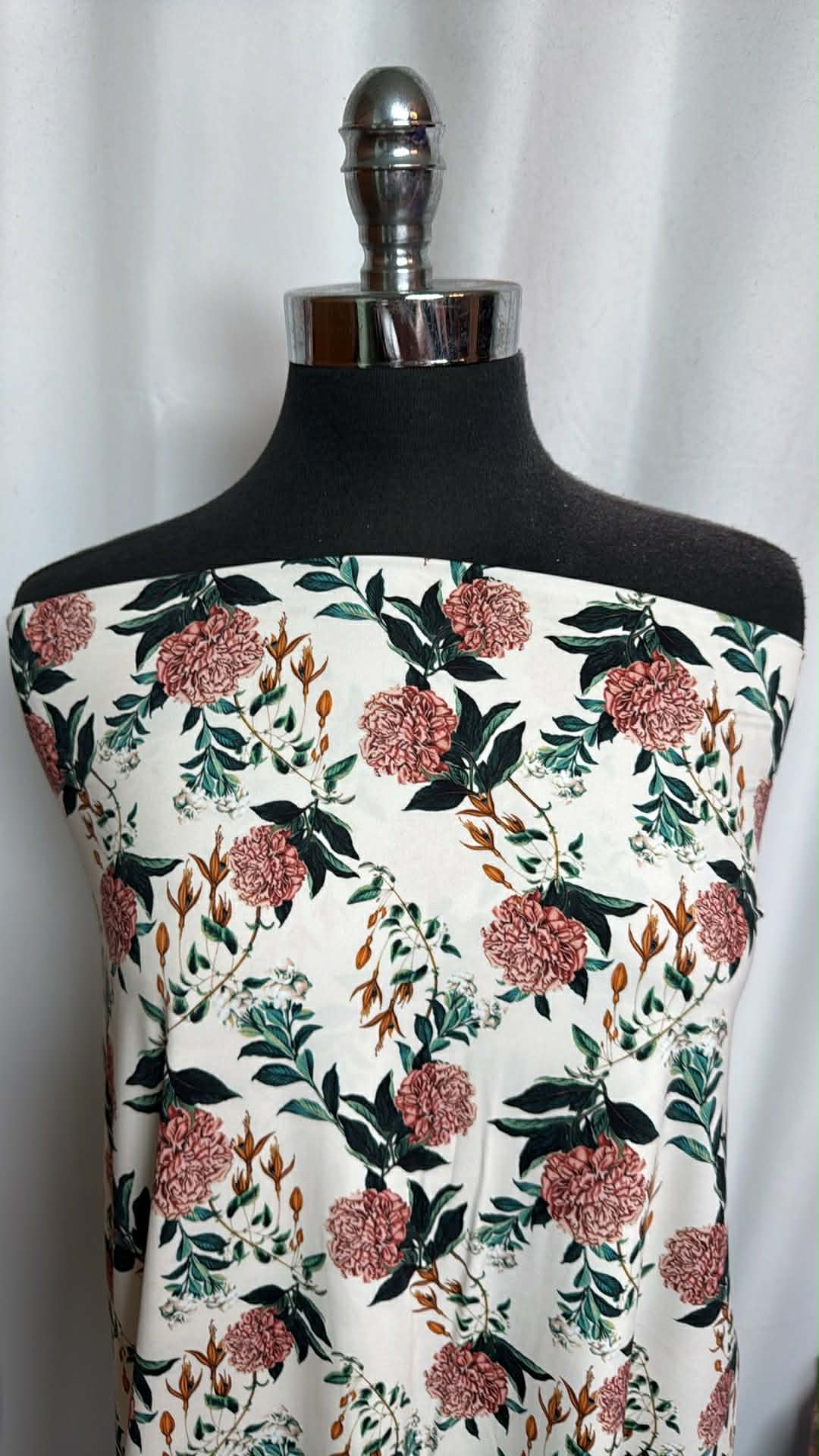 Floral Vines - Nylon/Spandex Swim - 2 Yard Cut
