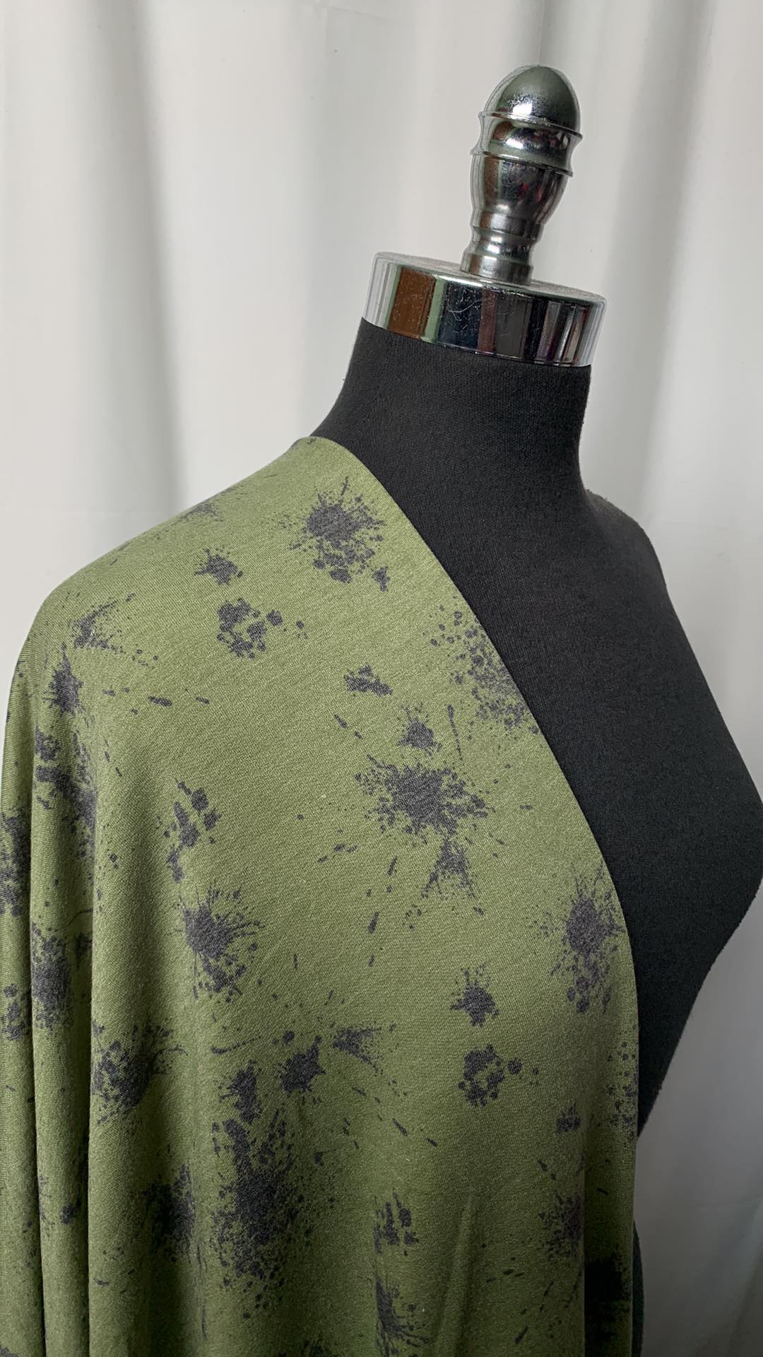 Olive Splatter - PRS French Terry - 2 Yard Cut