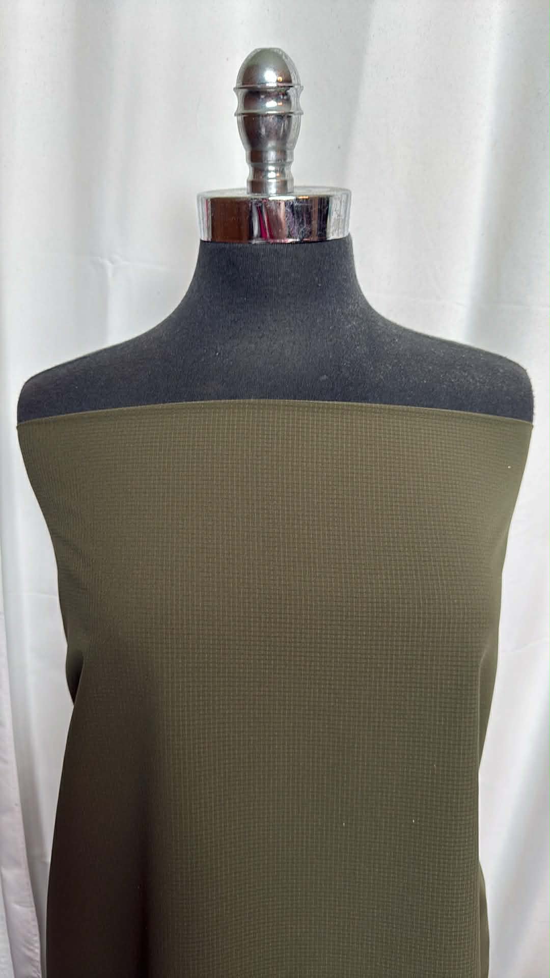 Olive - Micro-Perforated Stretch Woven (Made in Japan) - 2 Yard Cut