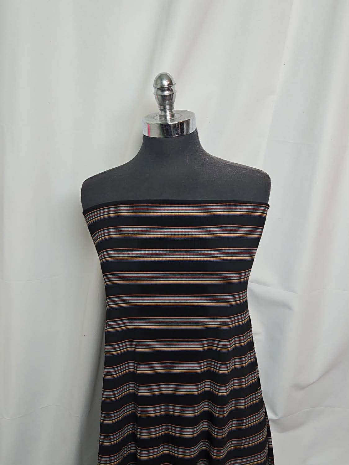 Stripe - Rayon/Spandex Rib - 2 Yard Cut