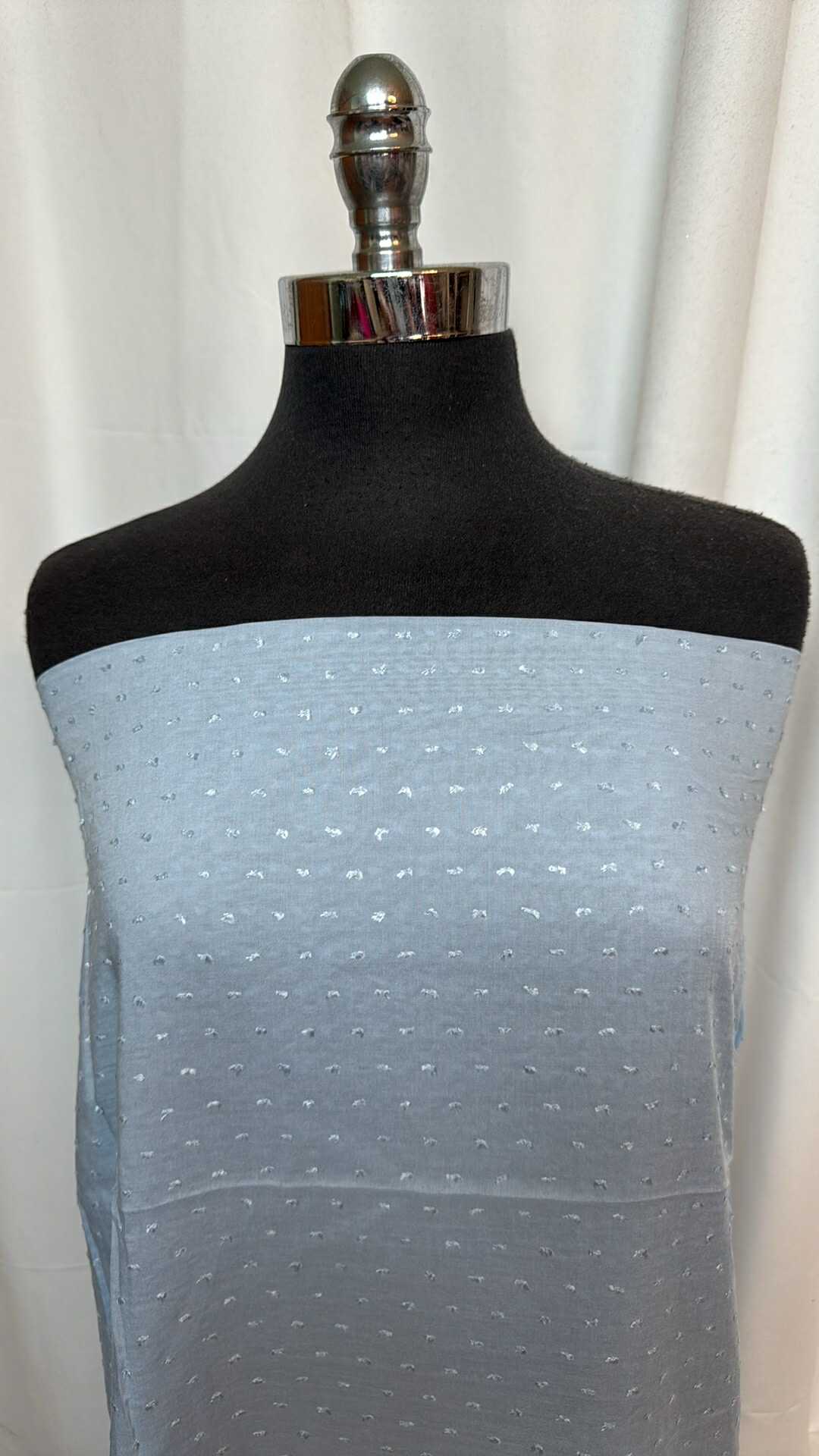 Light Blue- Swiss Dot Rayon Woven - 2 Yard Cut