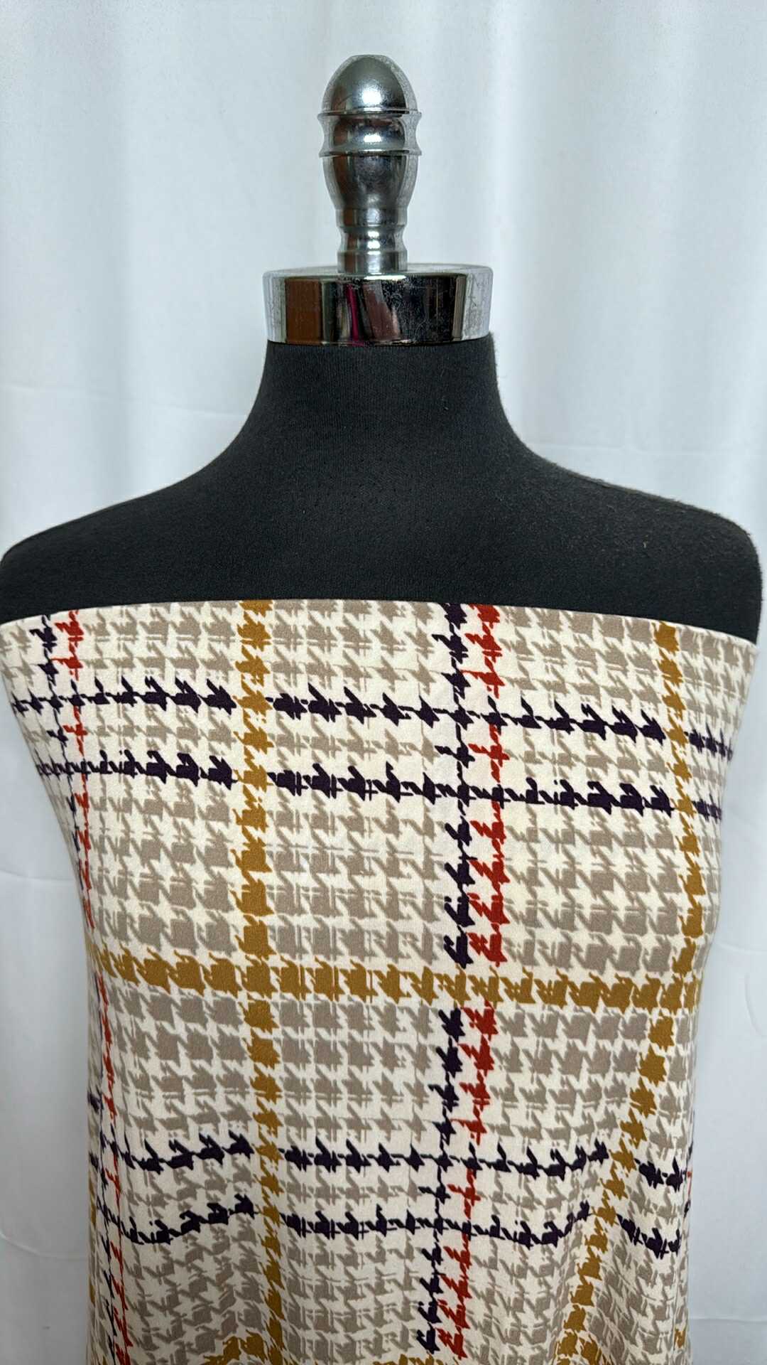 Plaid - Single Brushed Poly Spandex - 2 Yard Cut