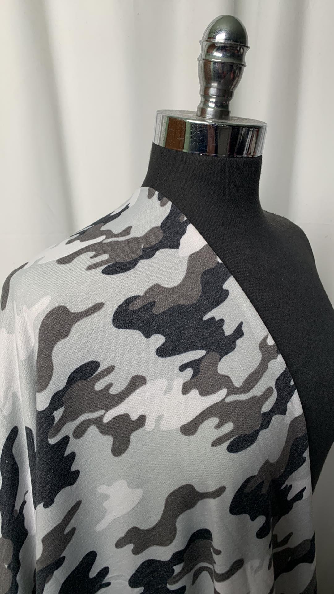 Silver/Grey Camo - PRS French Terry - 2 Yard Cut