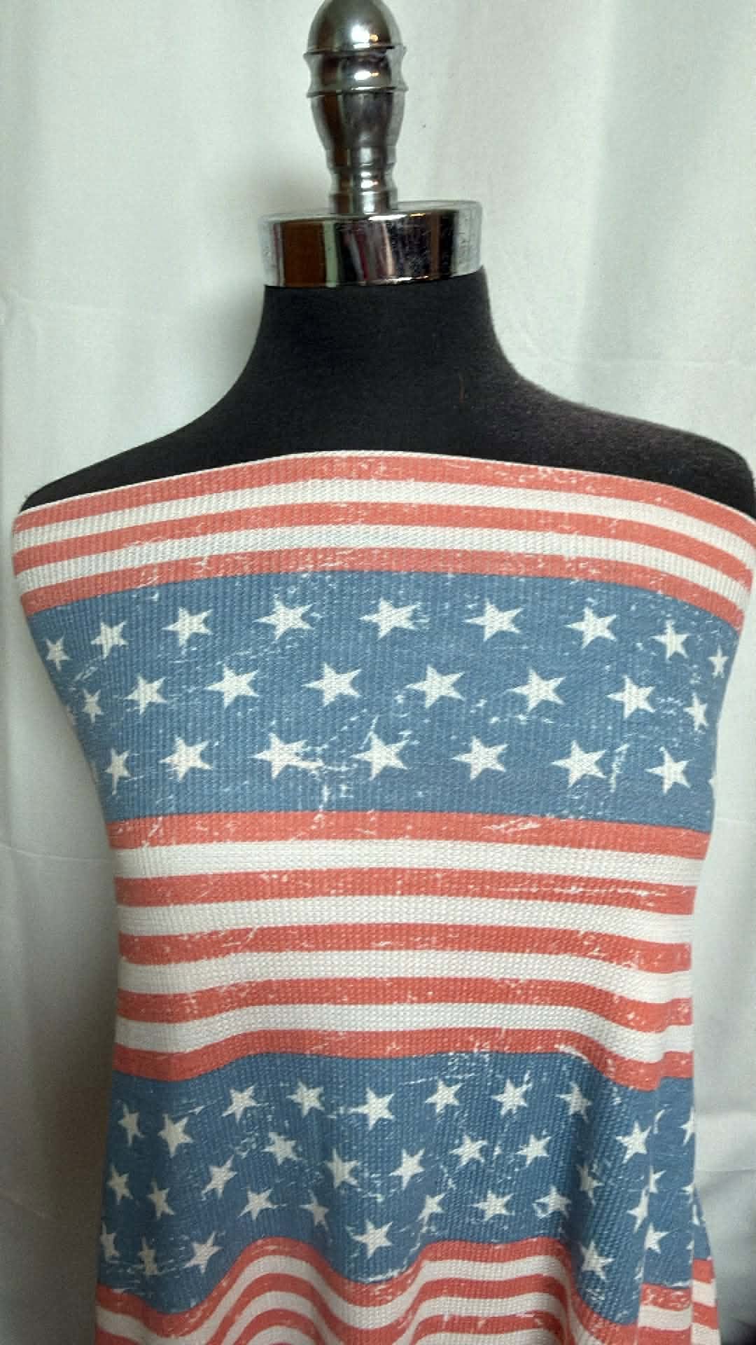 Patriotic - Thermal Knit - 2 Yard Cut