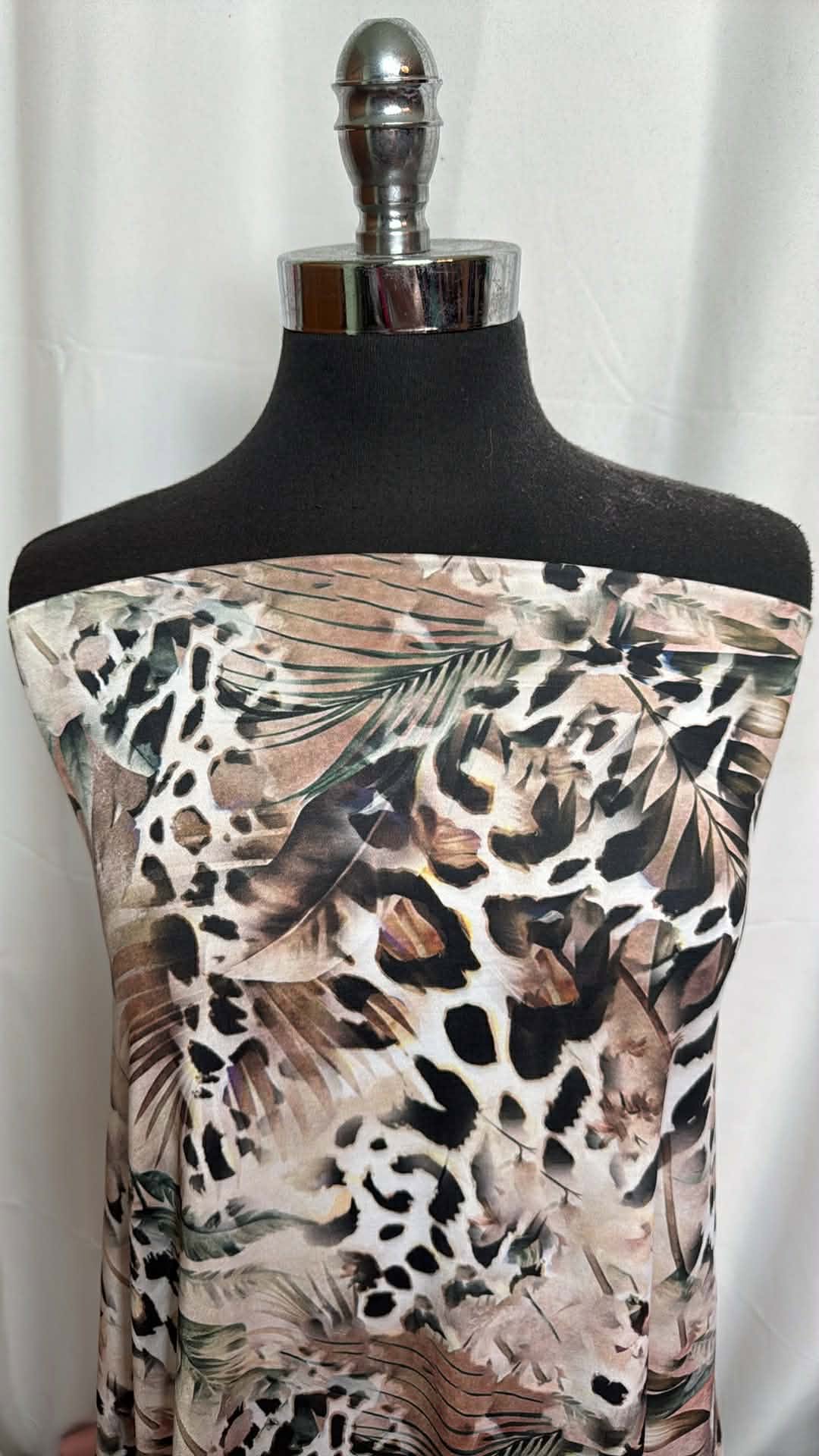 Leopard/Leaves - Venezia- 2 Yard Cut