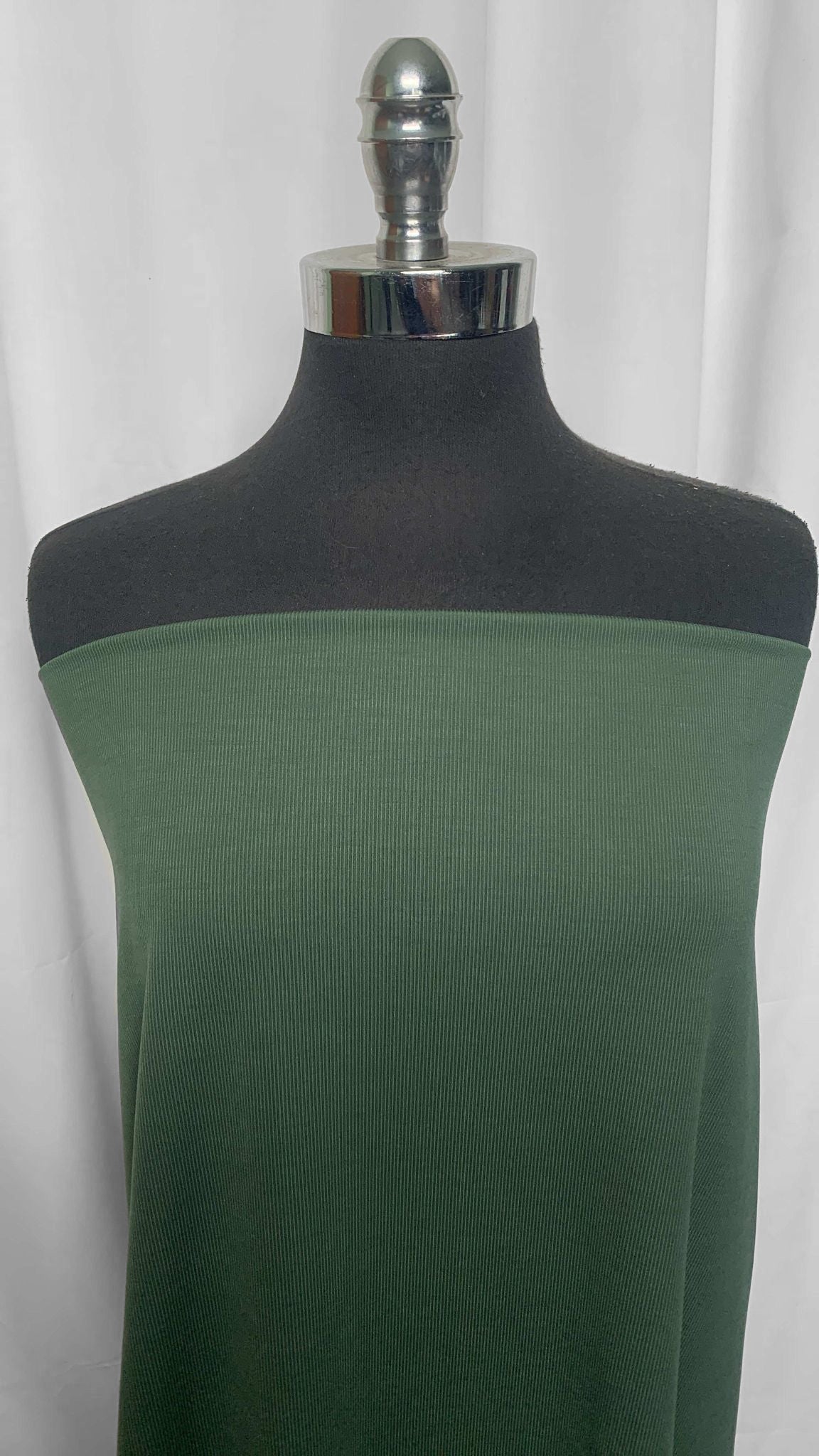 Heathered Army Green - Ribbed Performance - 2 Yard Cut